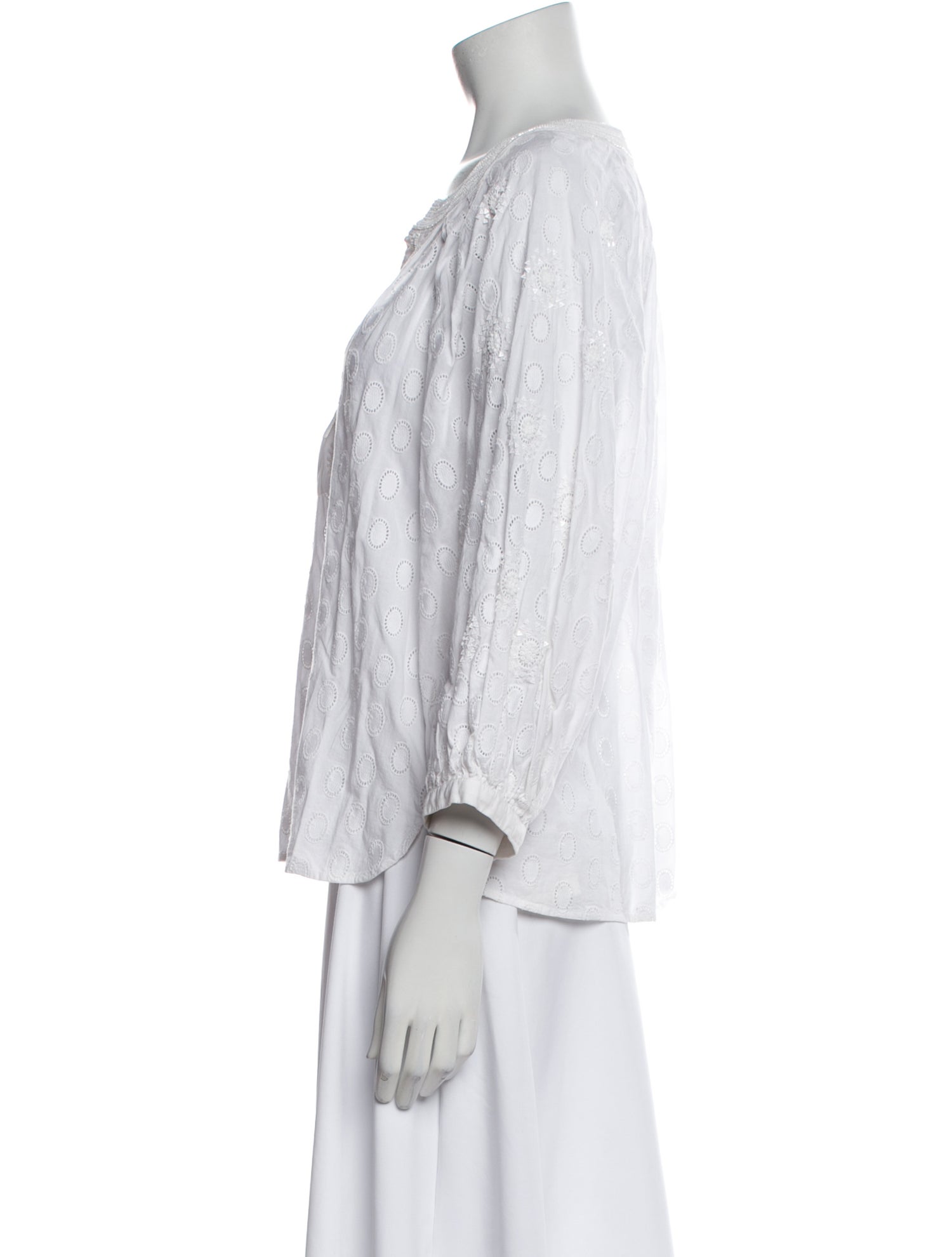 Figue V-Neck Three-Quarter Sleeve Blouse