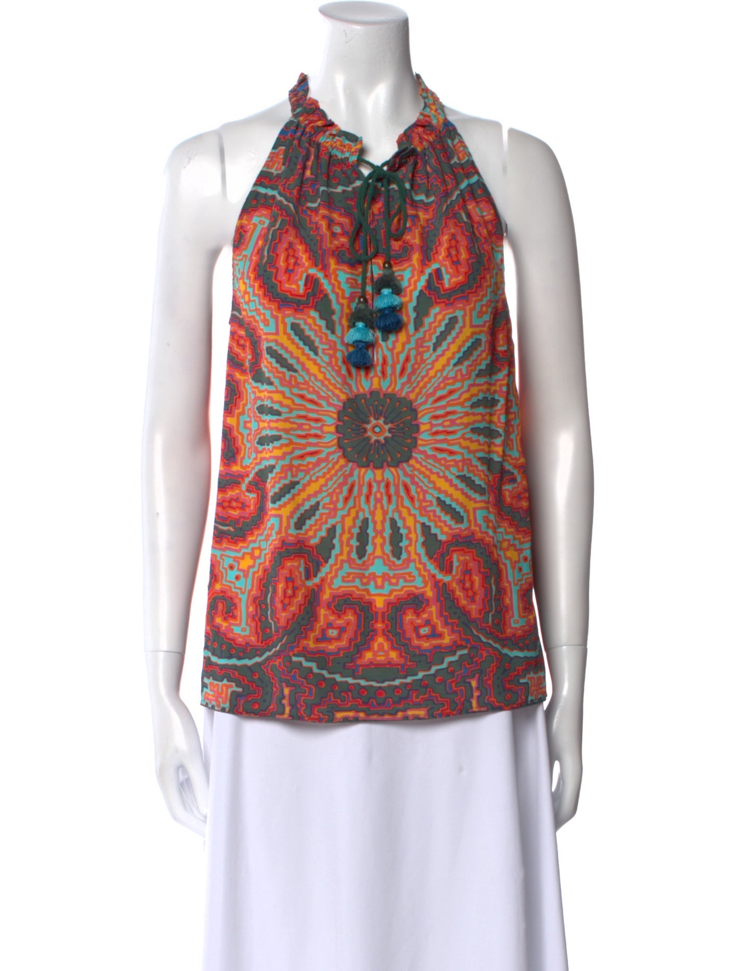 Figue Paisley Print Halterneck Blouse