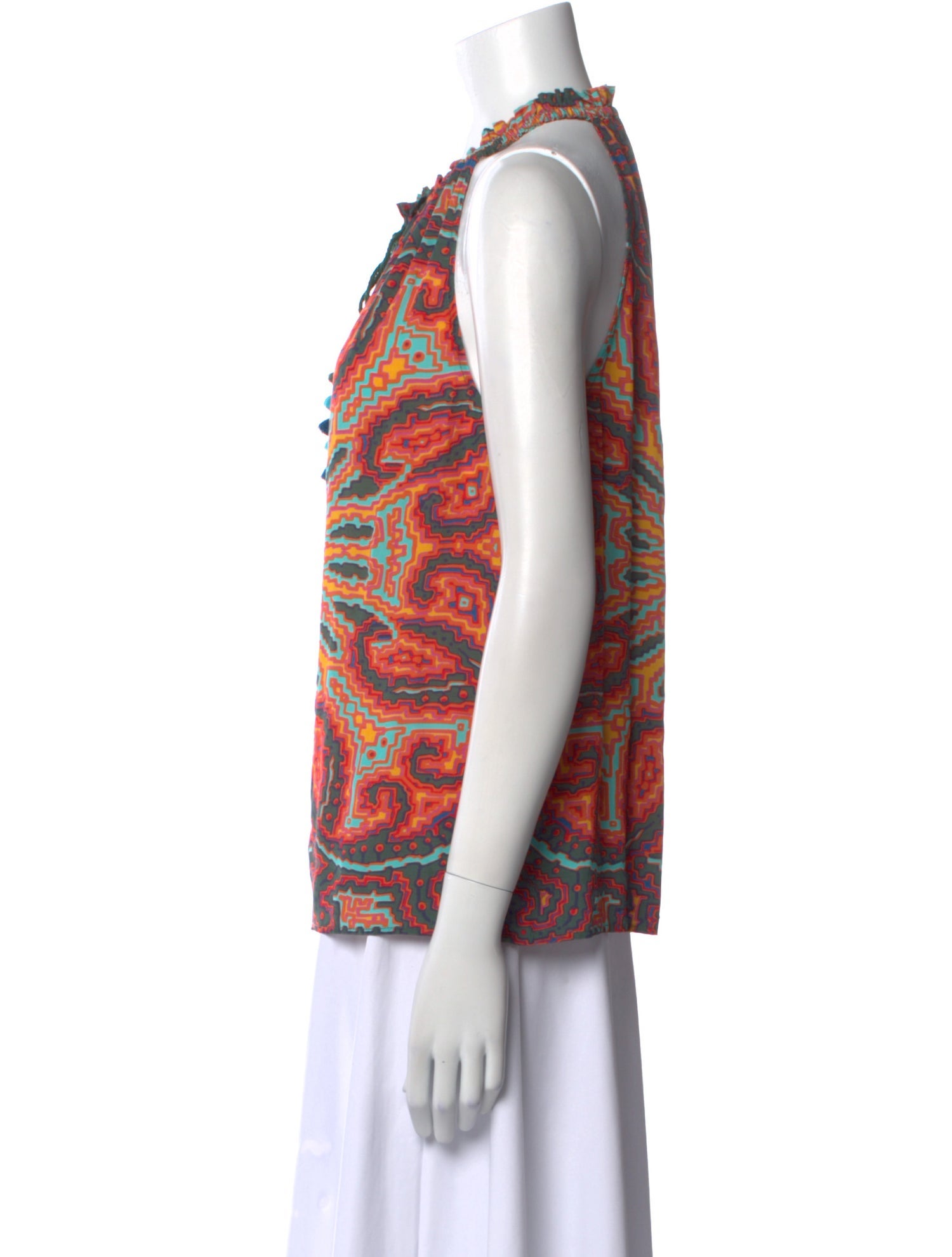 Figue Paisley Print Halterneck Blouse