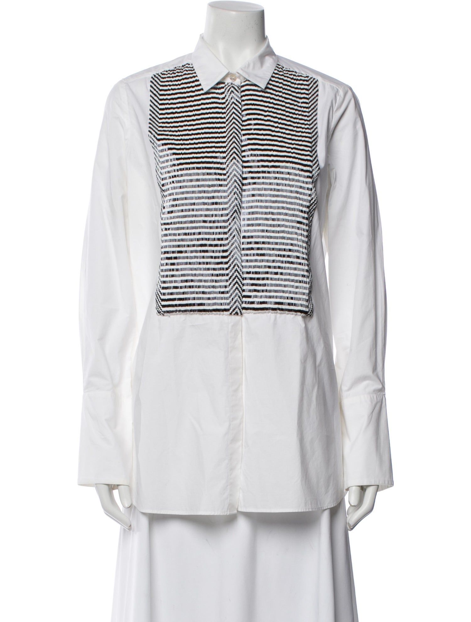 Figue Striped Long Sleeve Button-Up Top