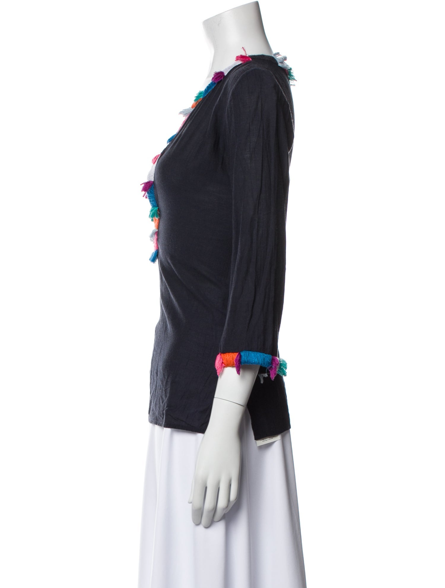 Figue V-Neck Three-Quarter Sleeve Blouse