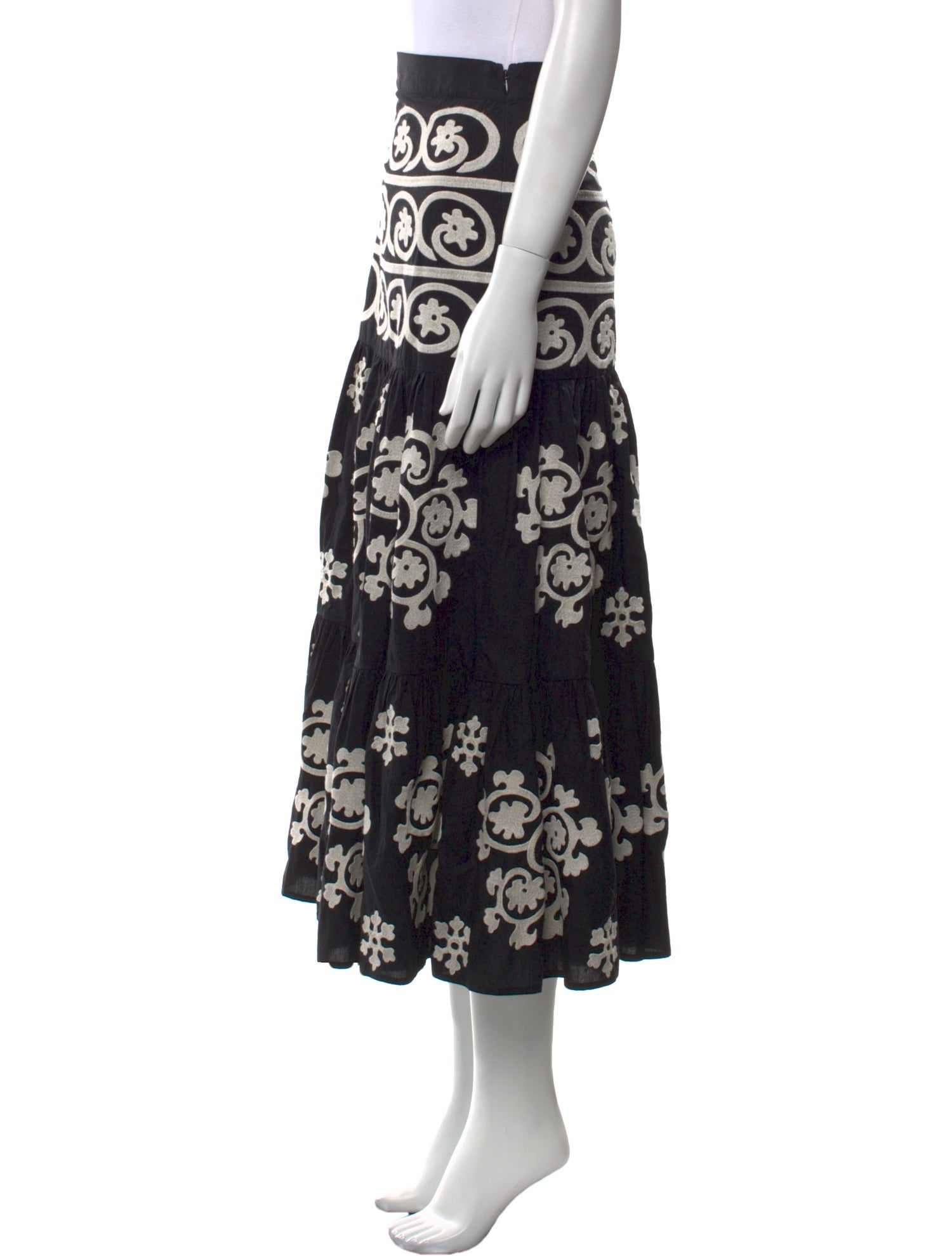 Figue Floral Print Midi Length Skirt w/ Tags
