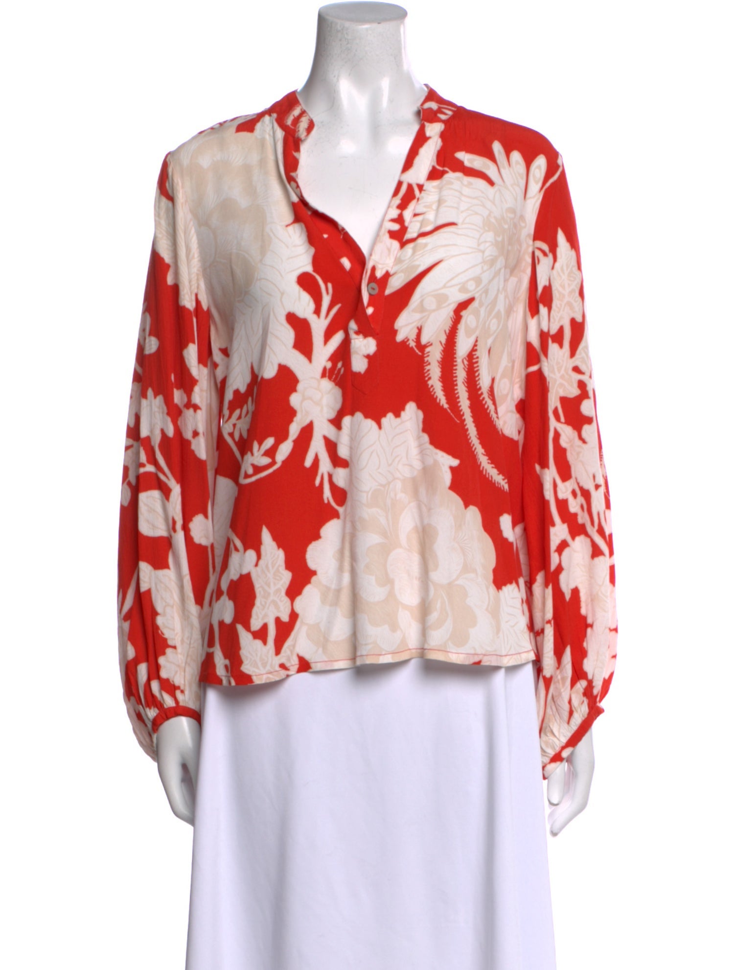 Figue Floral Print V-Neck Blouse