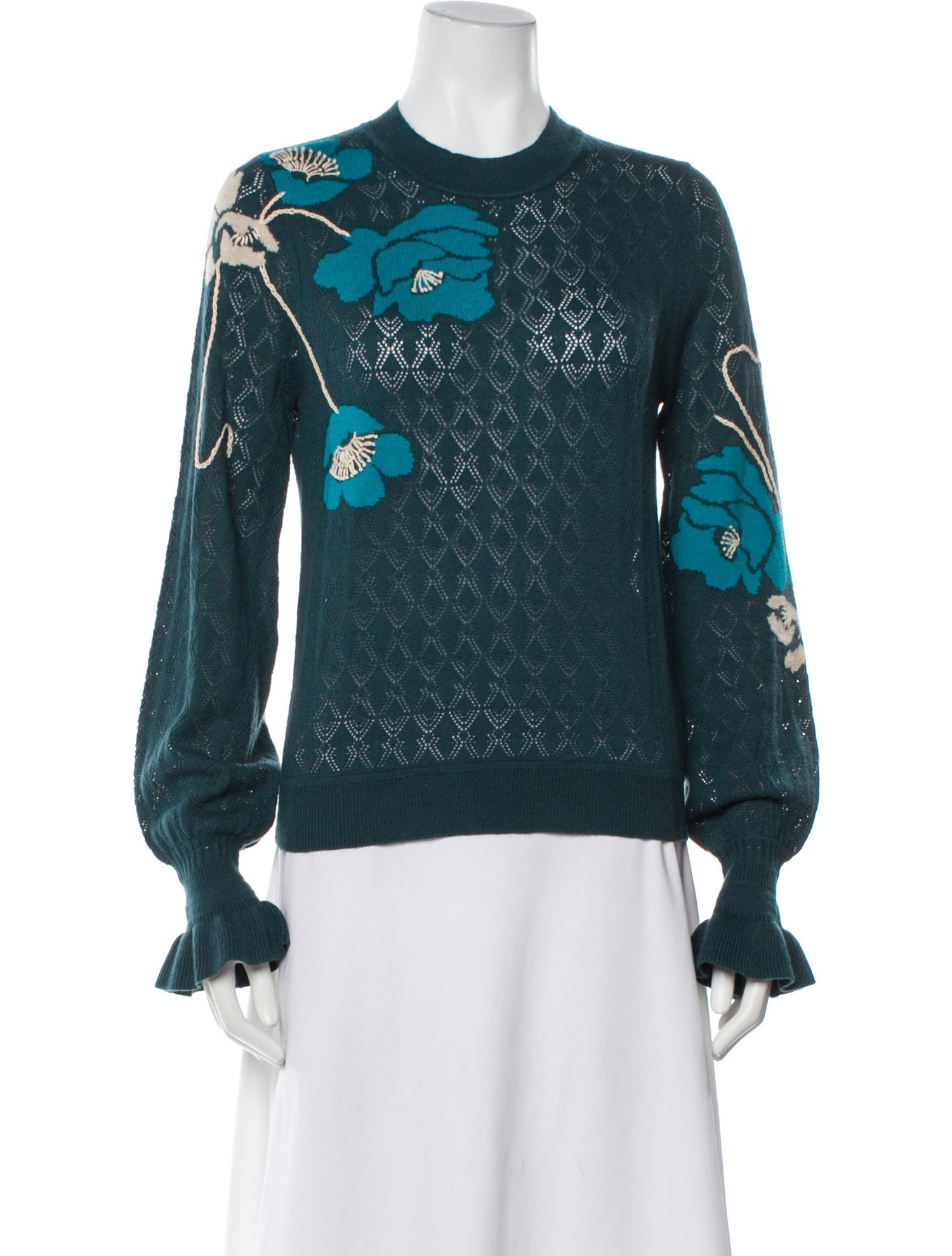 Figue Printed Crew Neck Sweater w/ Tags