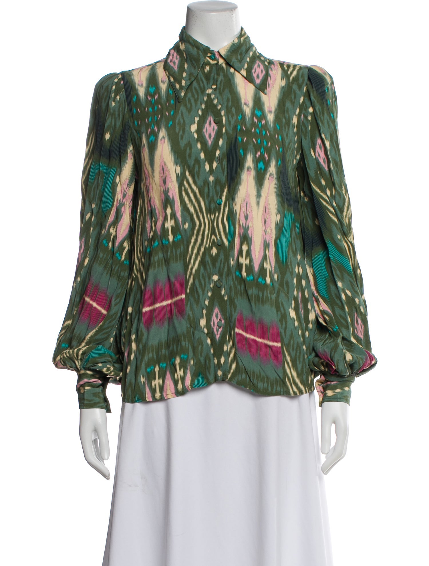 Figue Printed Long Sleeve Blouse