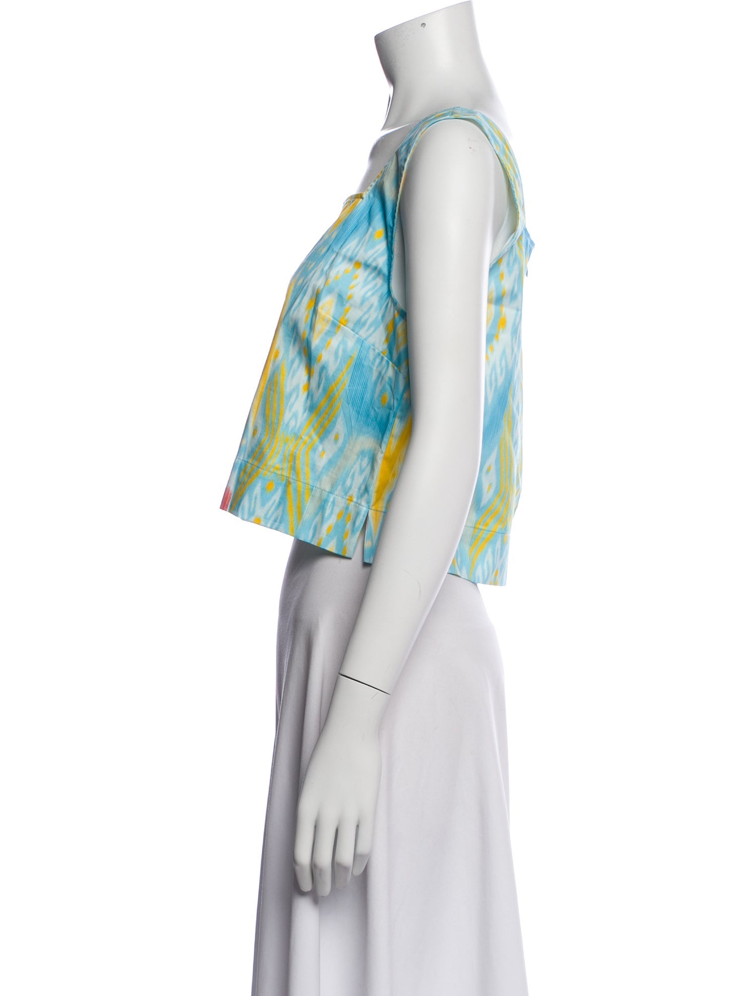 Figue Printed Square Neckline Crop Top