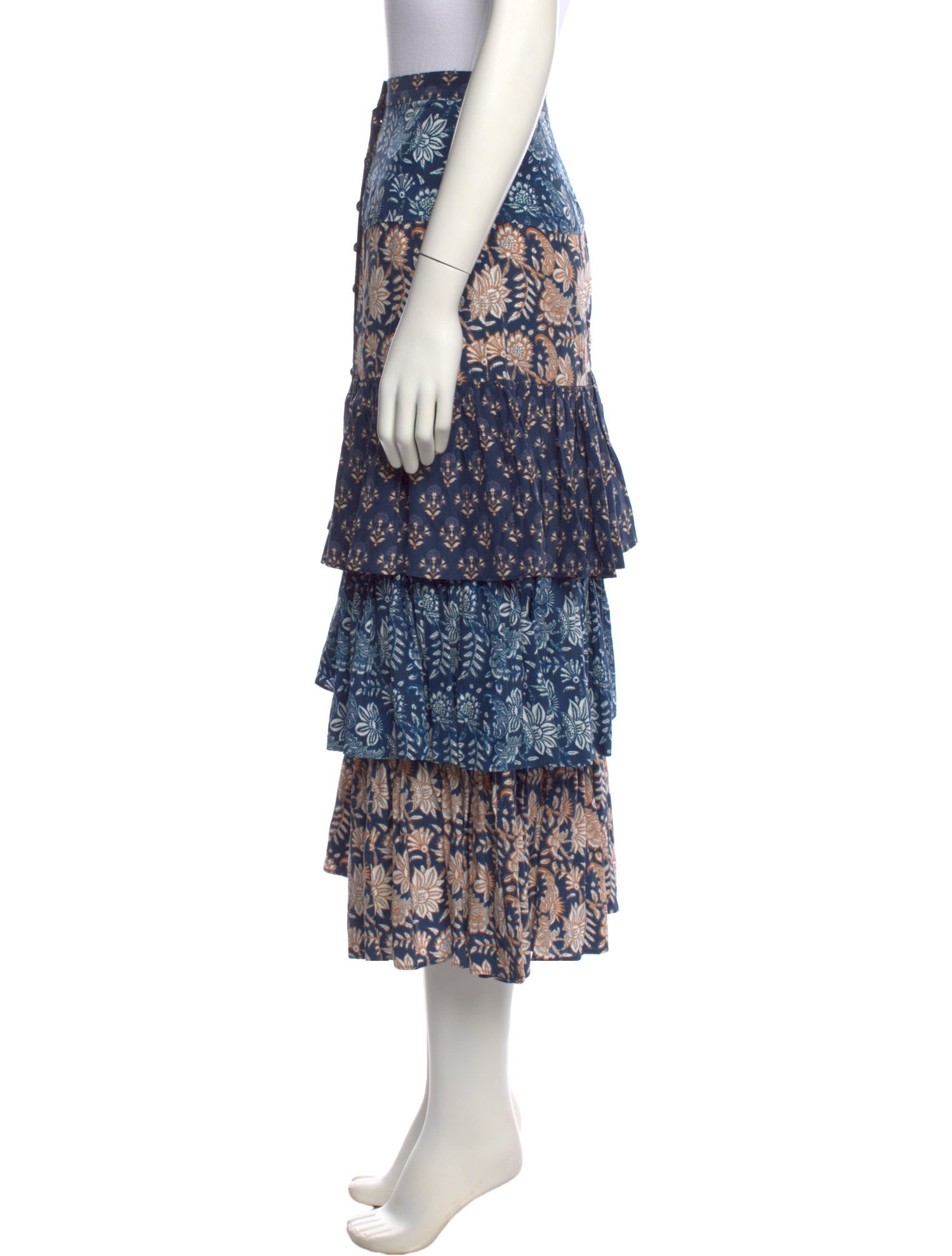 Figue Silk Midi Length Skirt