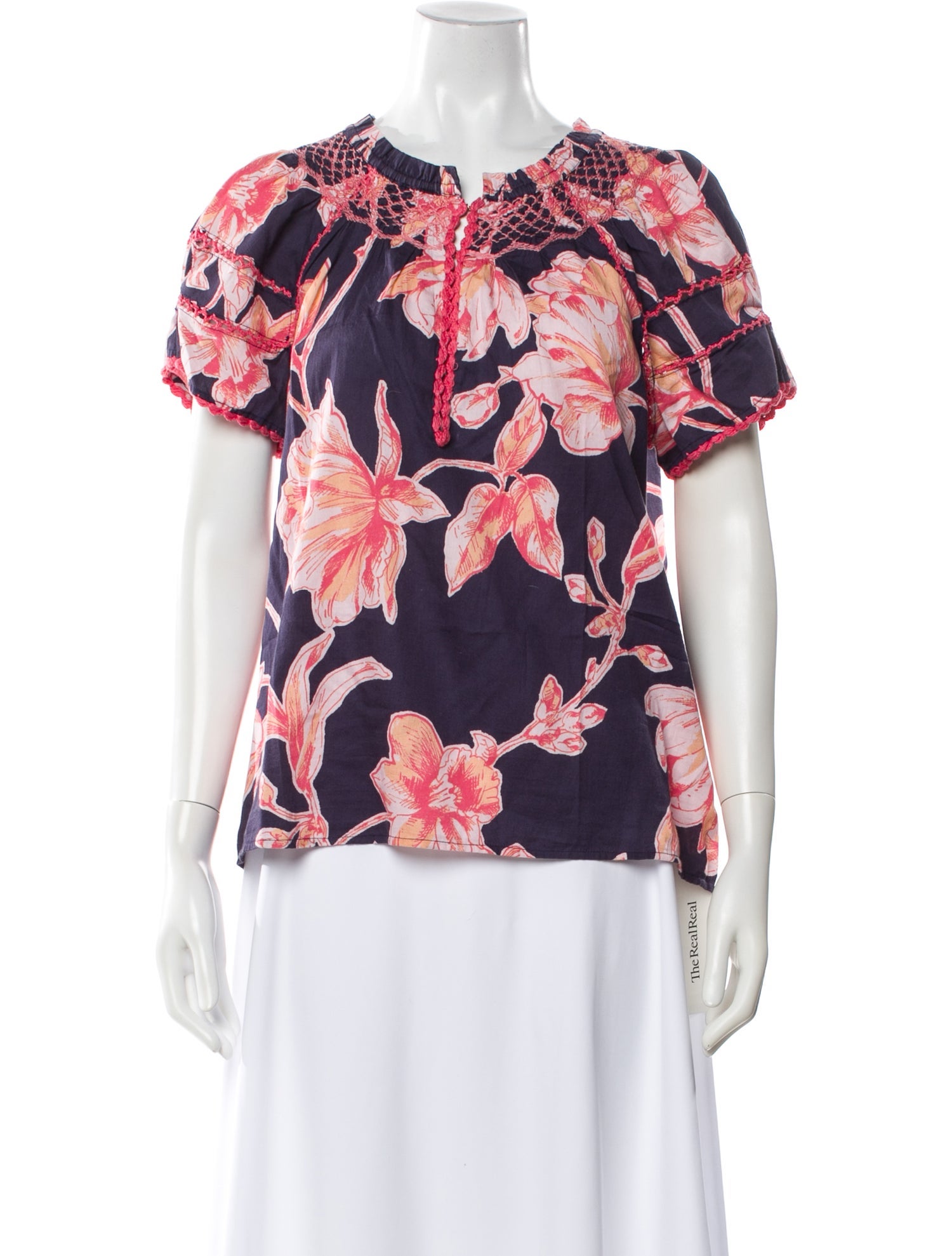 Figue Floral Print V-Neck Blouse