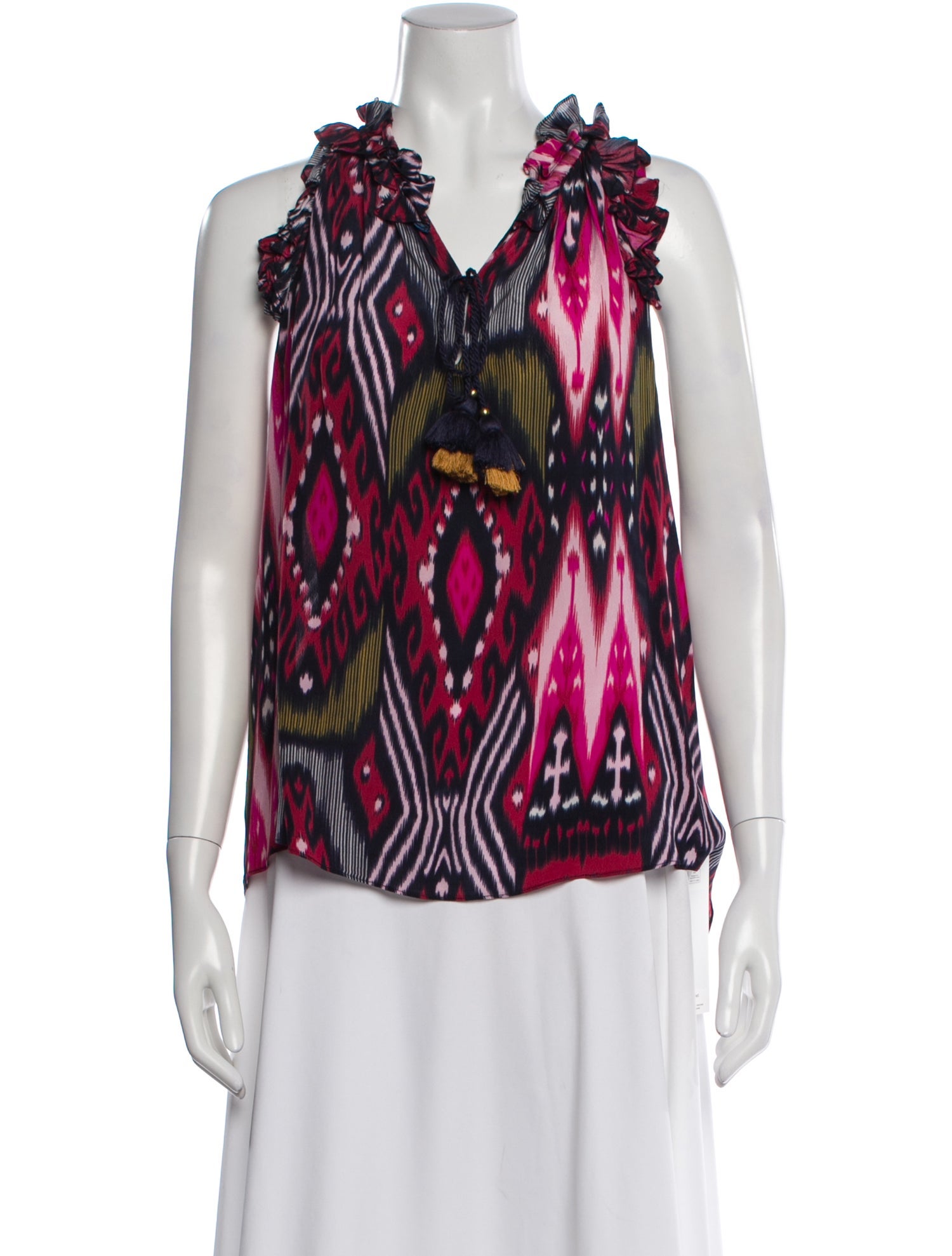 Figue Printed V-Neck Top