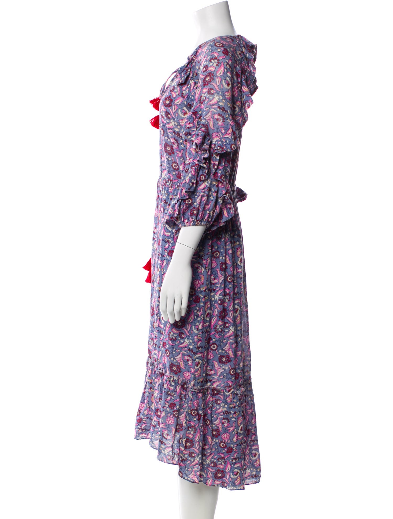 Figue Floral Print Midi Length Dress