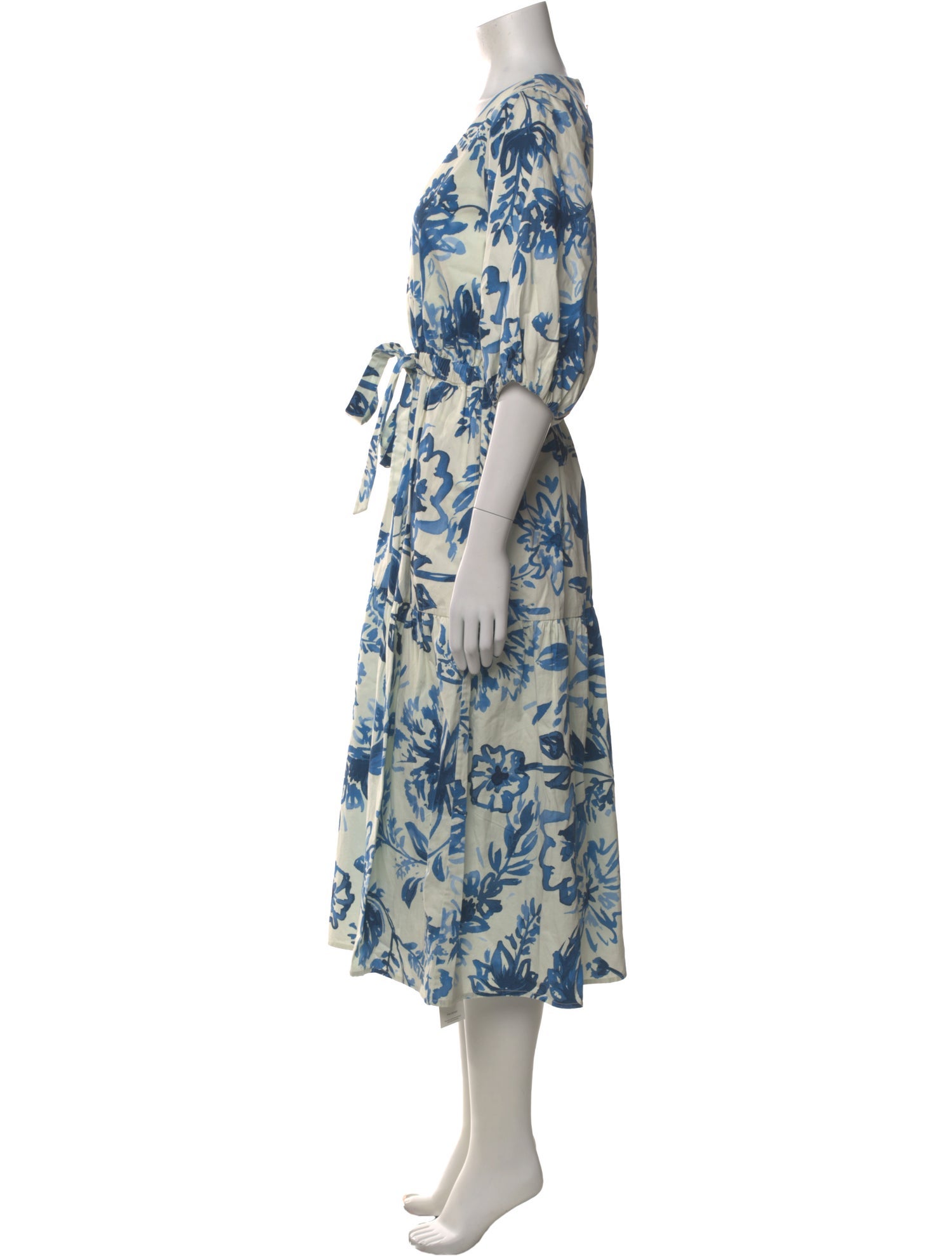 Figue Floral Print Midi Length Dress