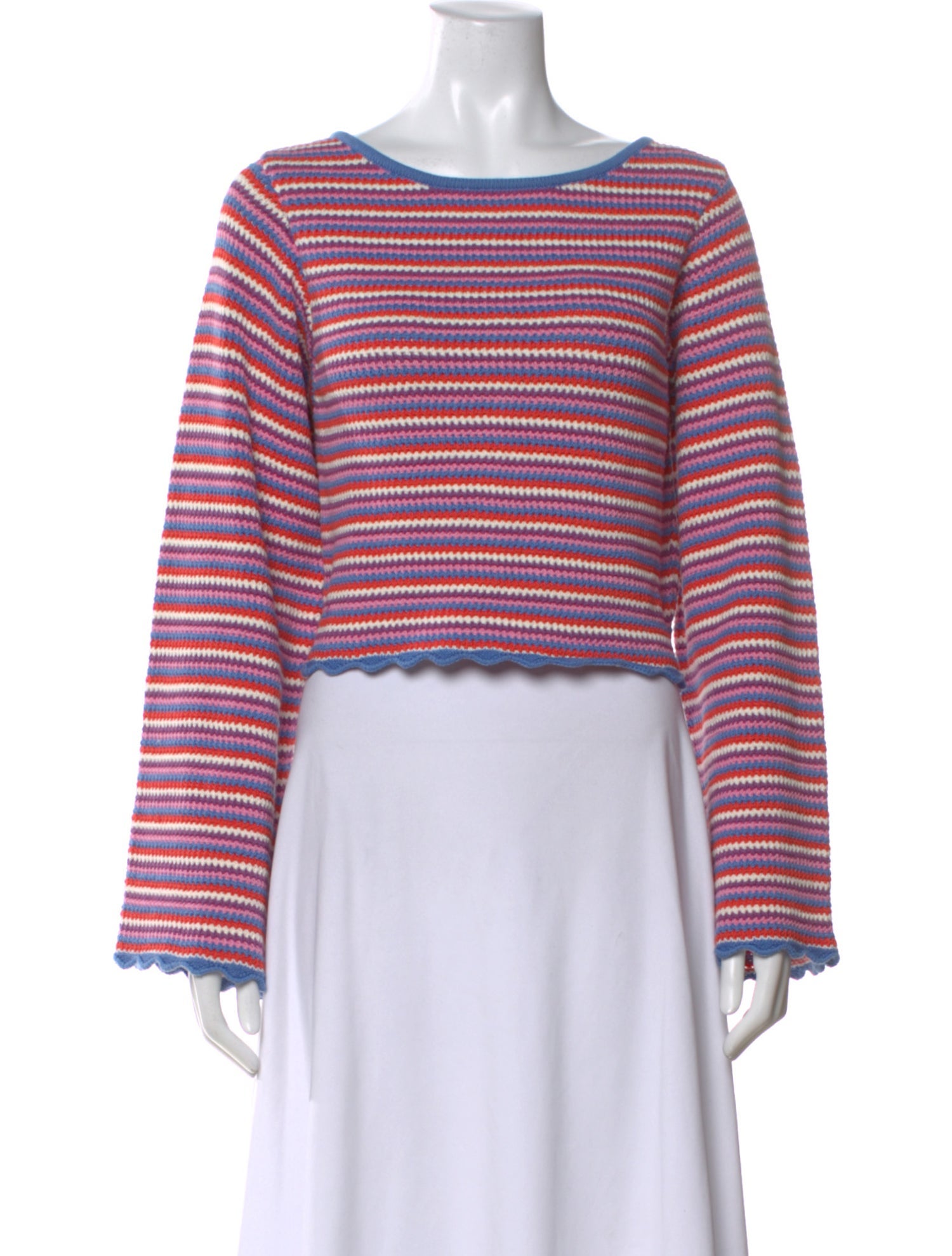 Figue Striped Bateau Neckline Sweater