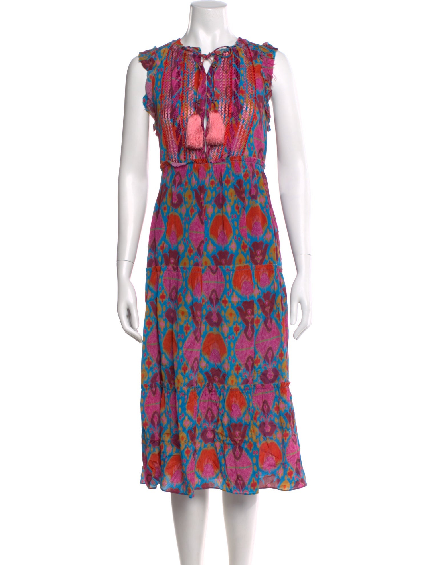 Figue Floral Print Midi Length Dress