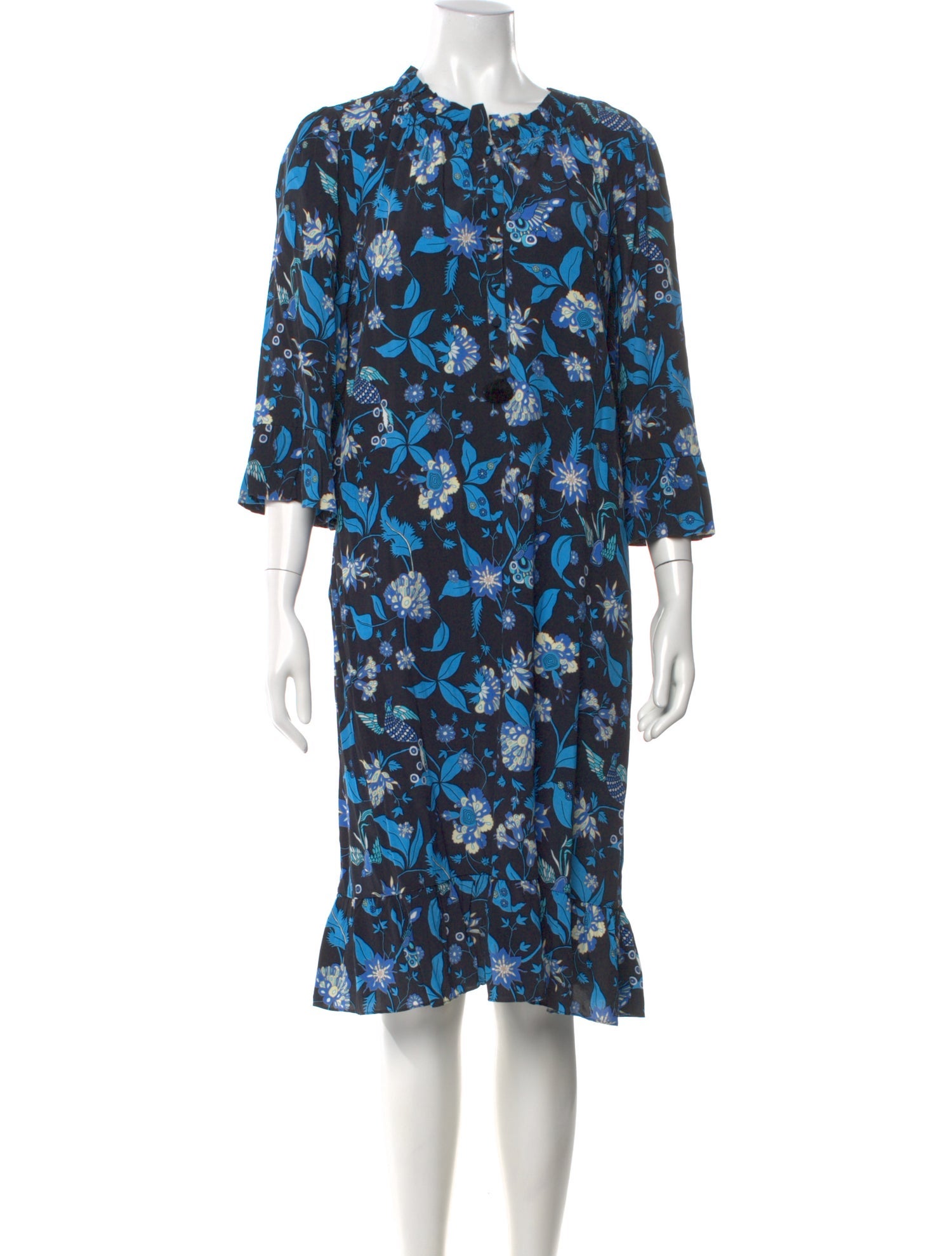 Figue Floral Print Midi Length Dress