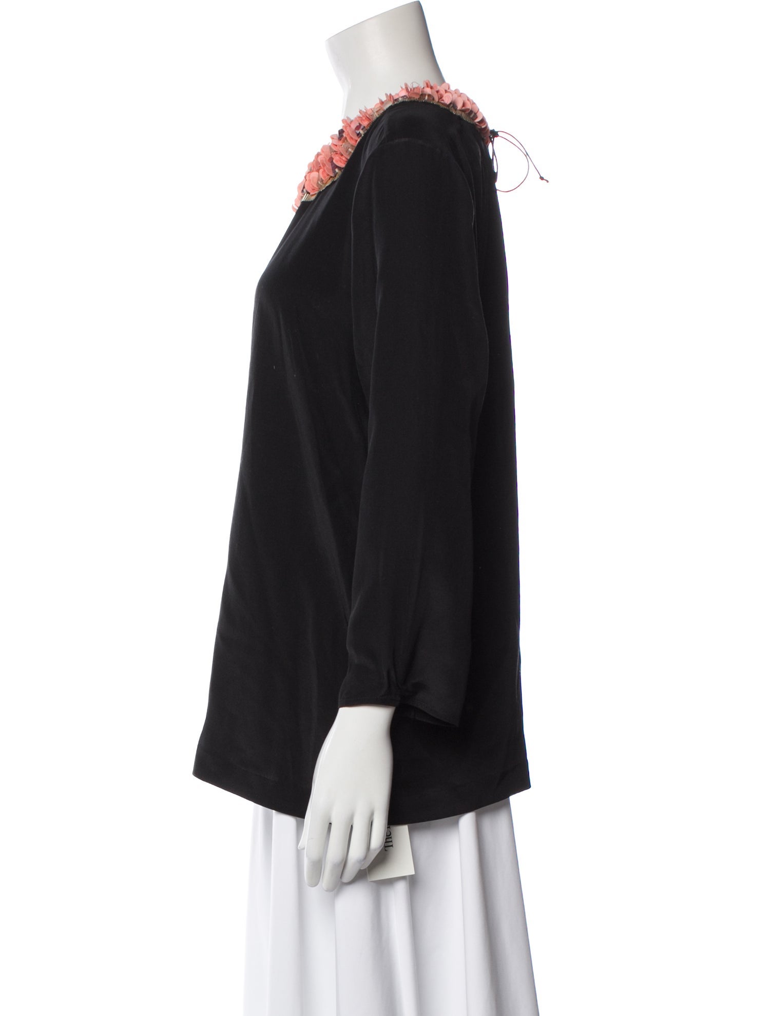 Figue Silk Crew Neck Top