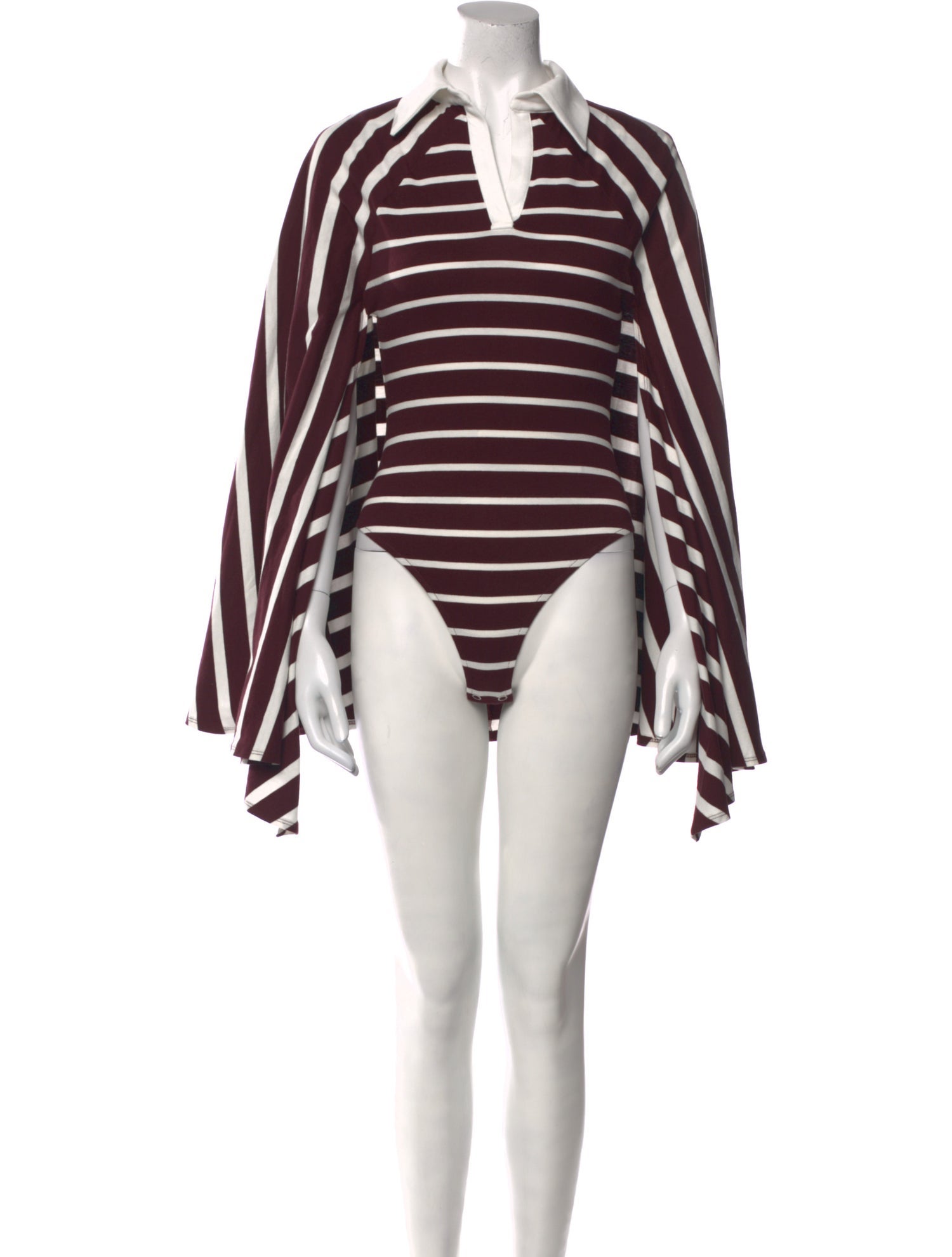 Fidan NOVRUZOVA Striped V-Neck Romper