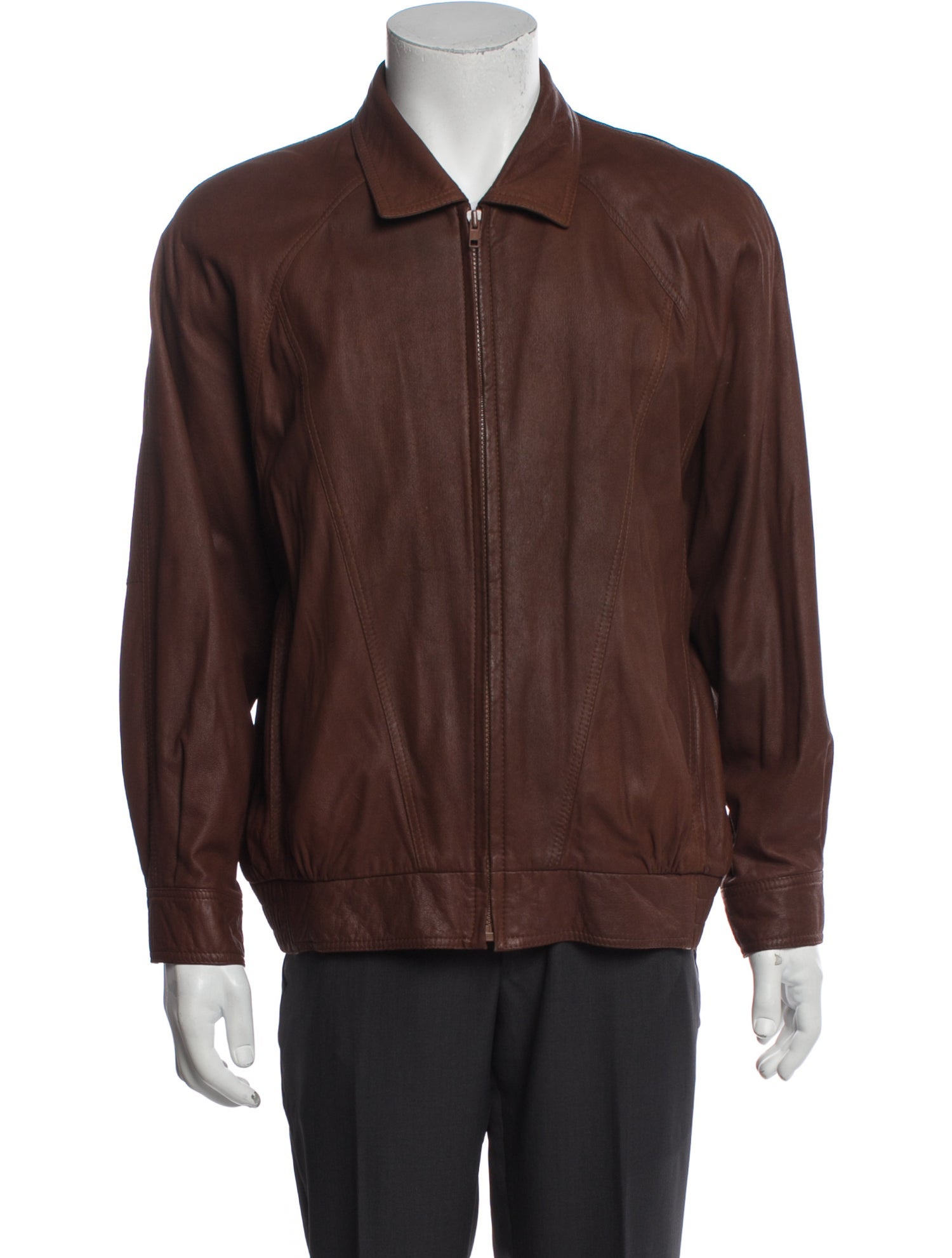First Street Leather Bomber Jacket