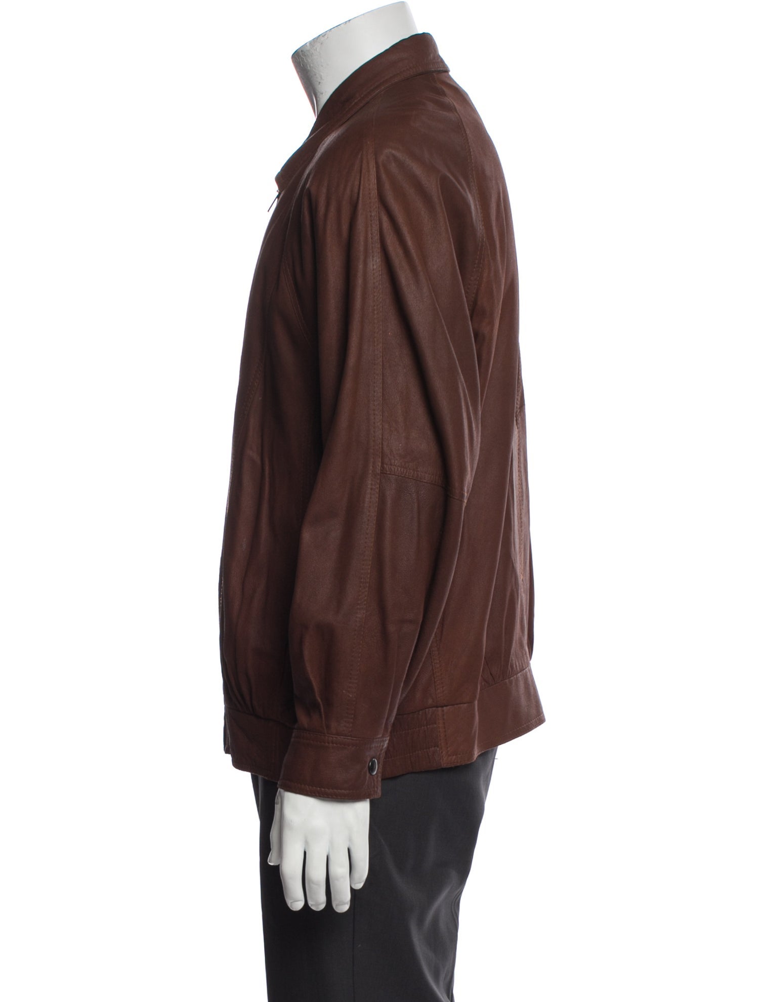 First Street Leather Bomber Jacket