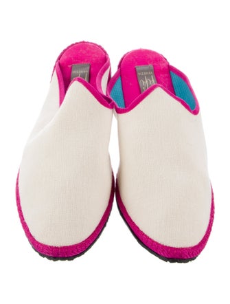 Fifi Venezia Canvas Colorblock Pattern Mules