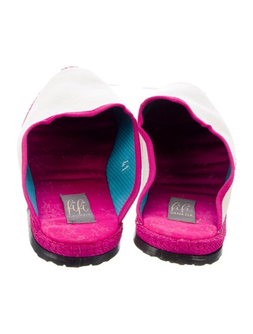 Fifi Venezia Canvas Colorblock Pattern Mules