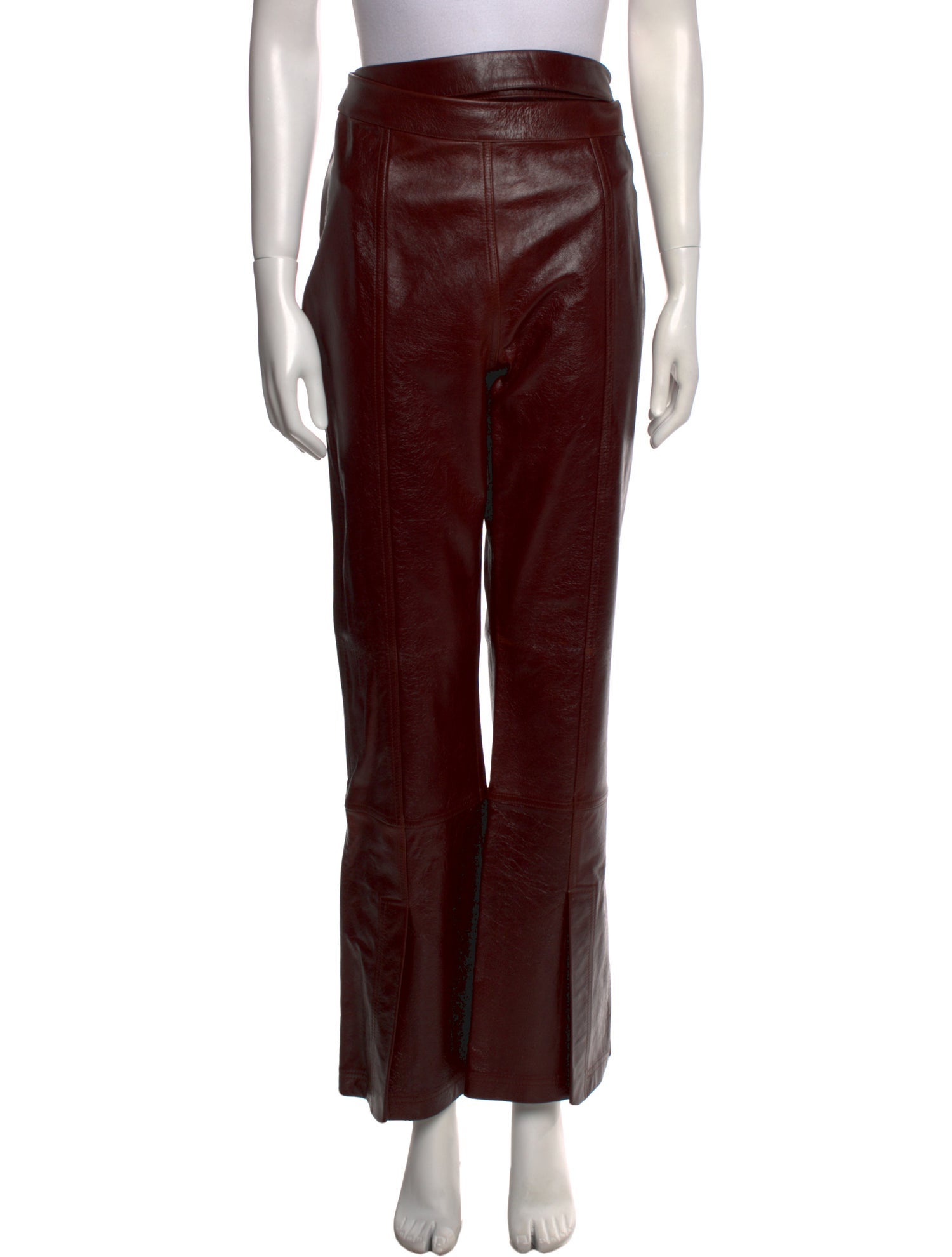 FILKK Leather Wide Leg Pants