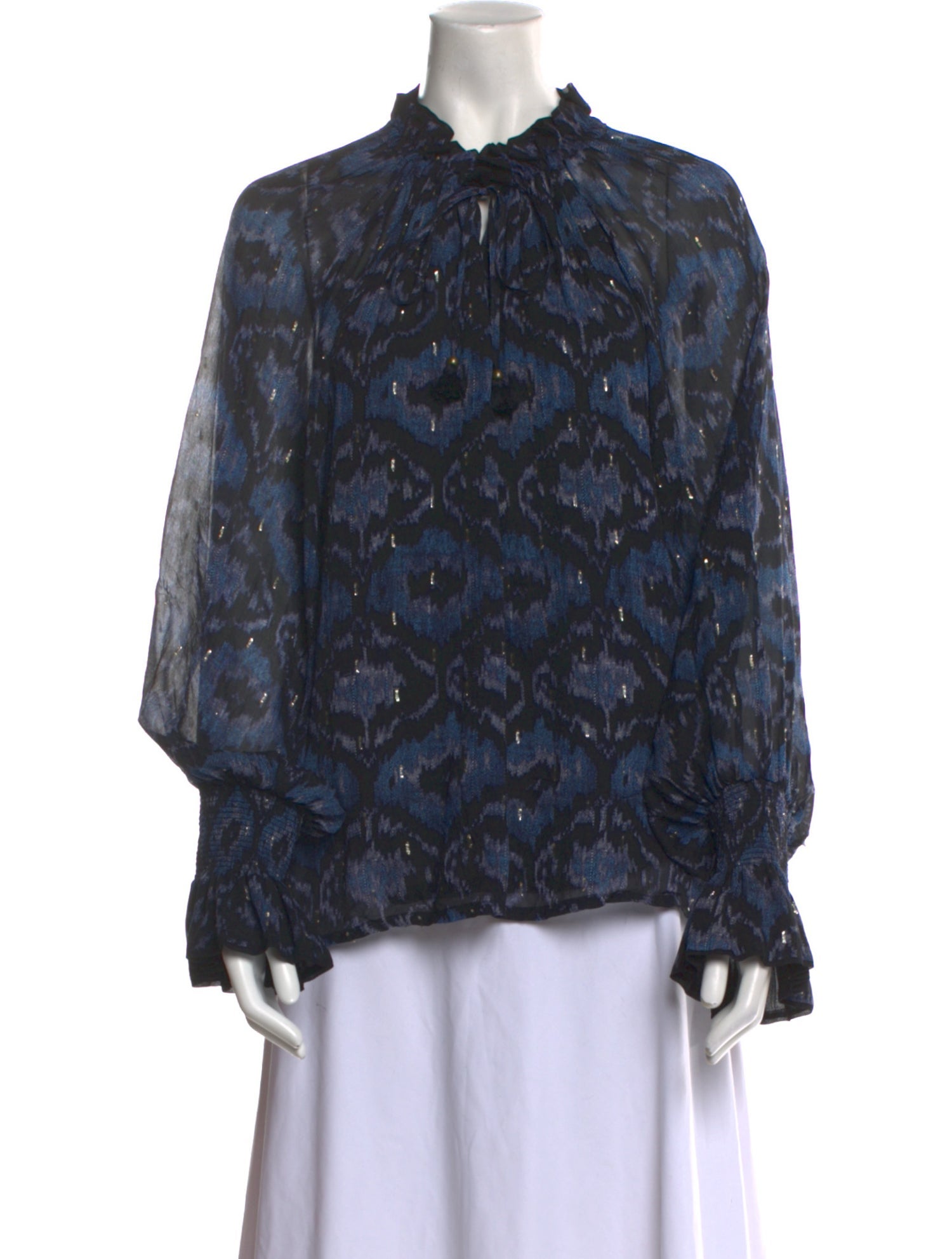Figure Silk Printed Blouse
