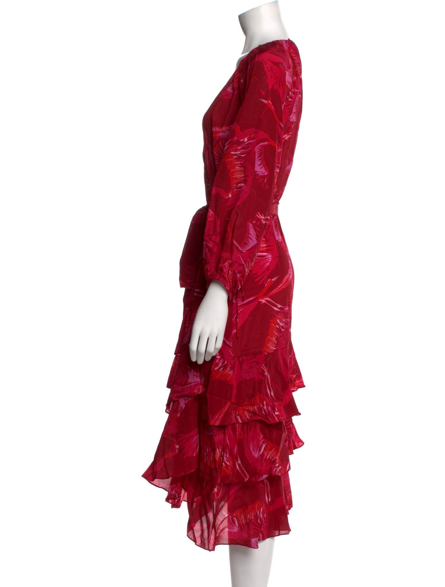 Figure Silk Midi Length Dress w/ Tags