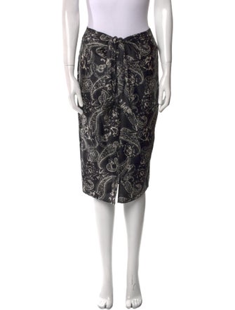 Fiorla Paisley Print Knee-Length Skirt