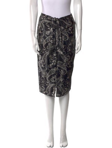 Fiorla Skirts Paisley Print Knee-Length Skirt S