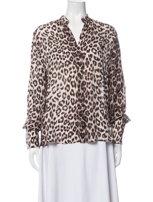 Fiorla Silk Animal Print Top
