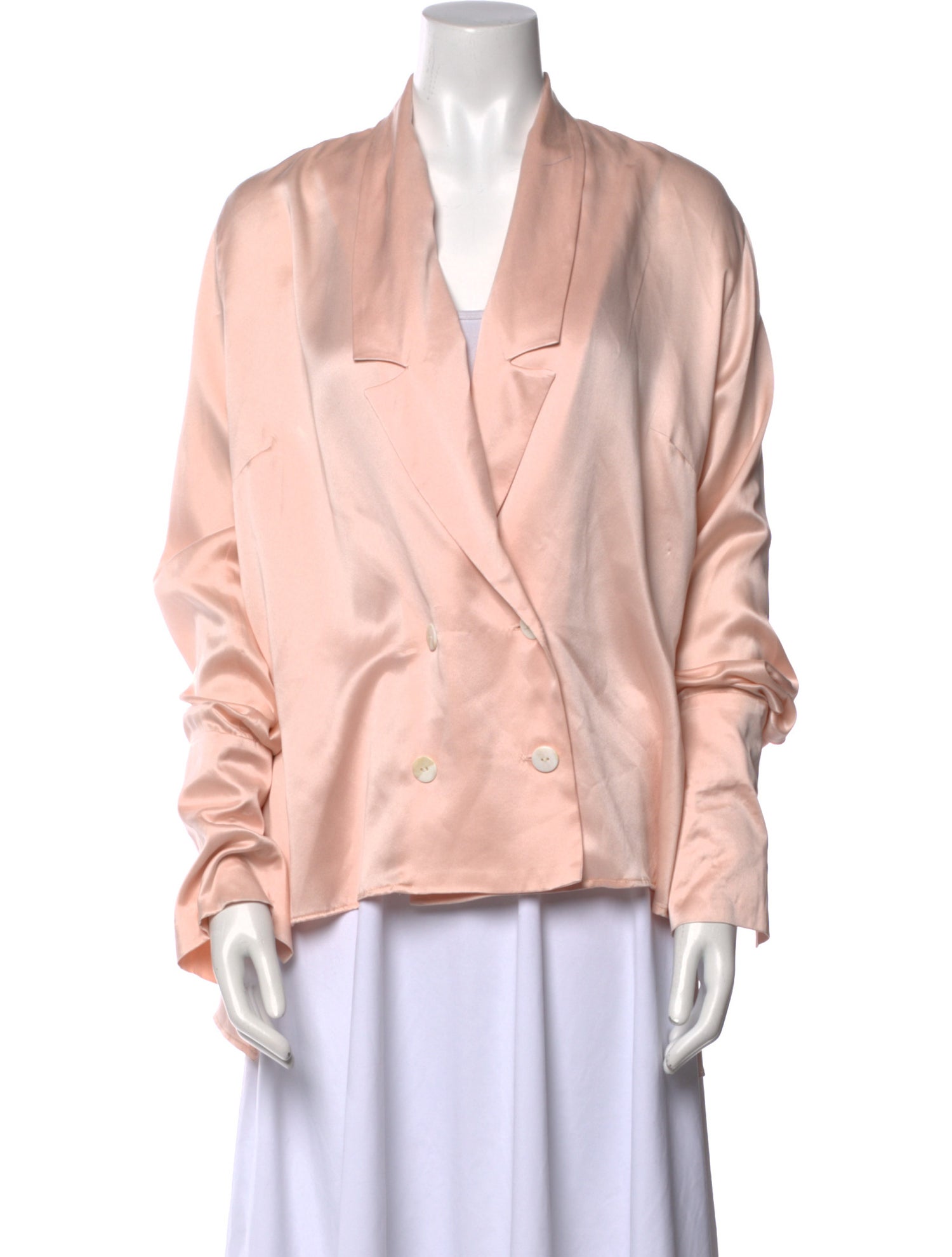 Fiorla Silk V-Neck Blouse