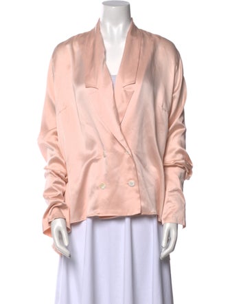 Fiorla Silk V-Neck Blouse