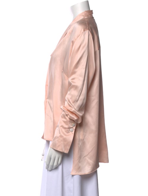 Fiorla Silk V-Neck Blouse