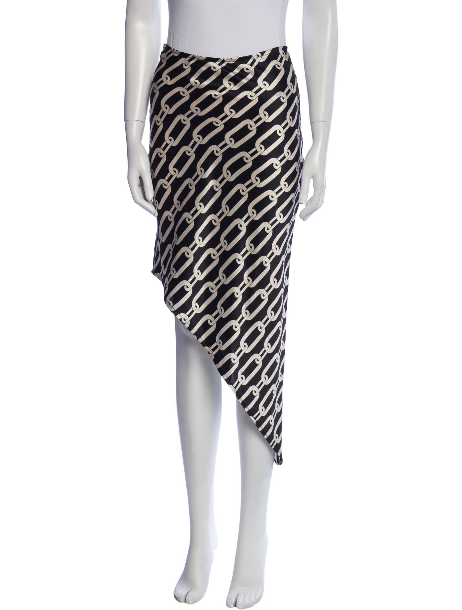 Fiorla Silk Midi Length Skirt