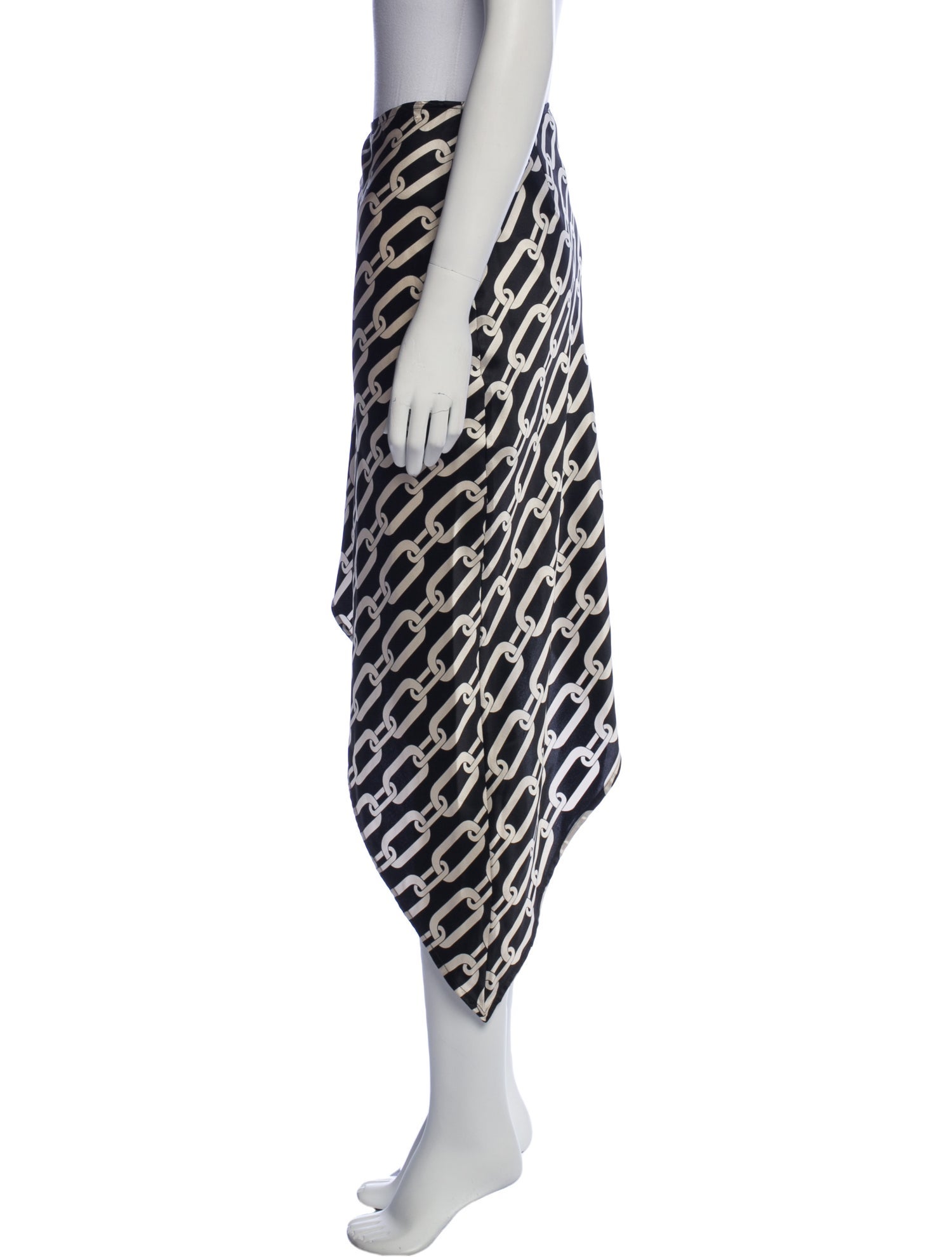 Fiorla Silk Midi Length Skirt