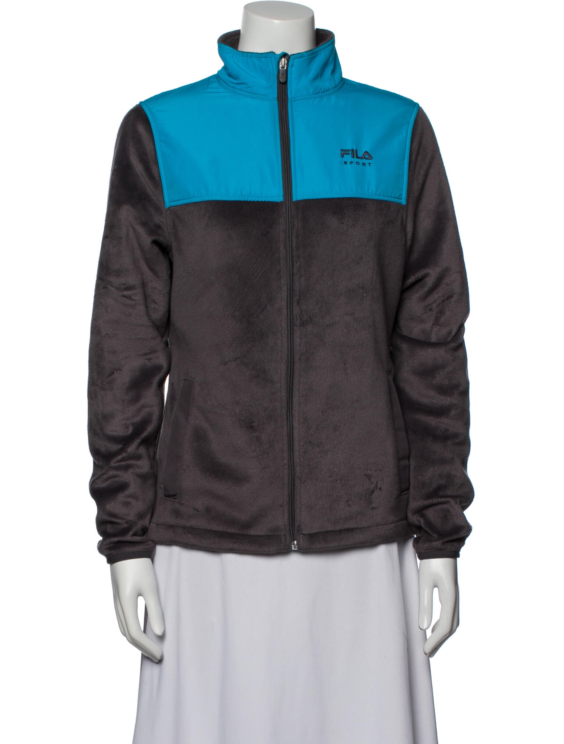 FILA Colorblock Pattern Bomber Jacket