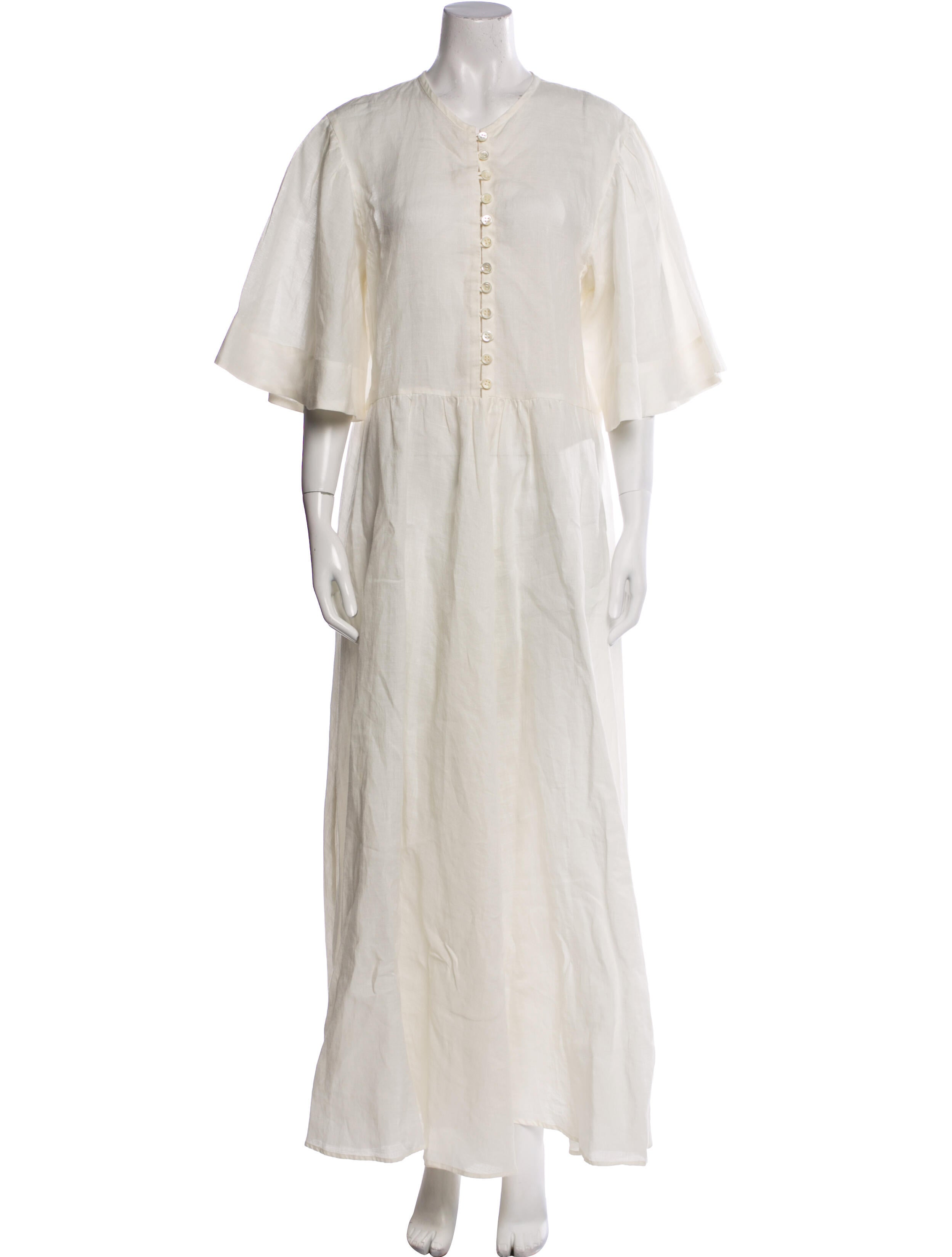 Fil De Vie V-Neck Long Dress