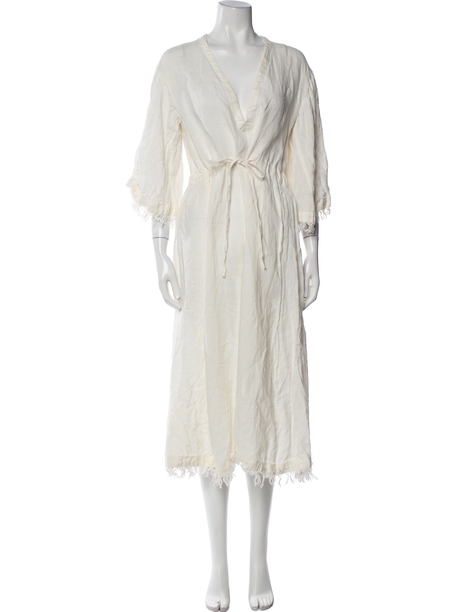 Fil De Vie Linen Midi Length Dress