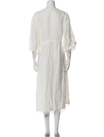 Fil De Vie Linen Midi Length Dress
