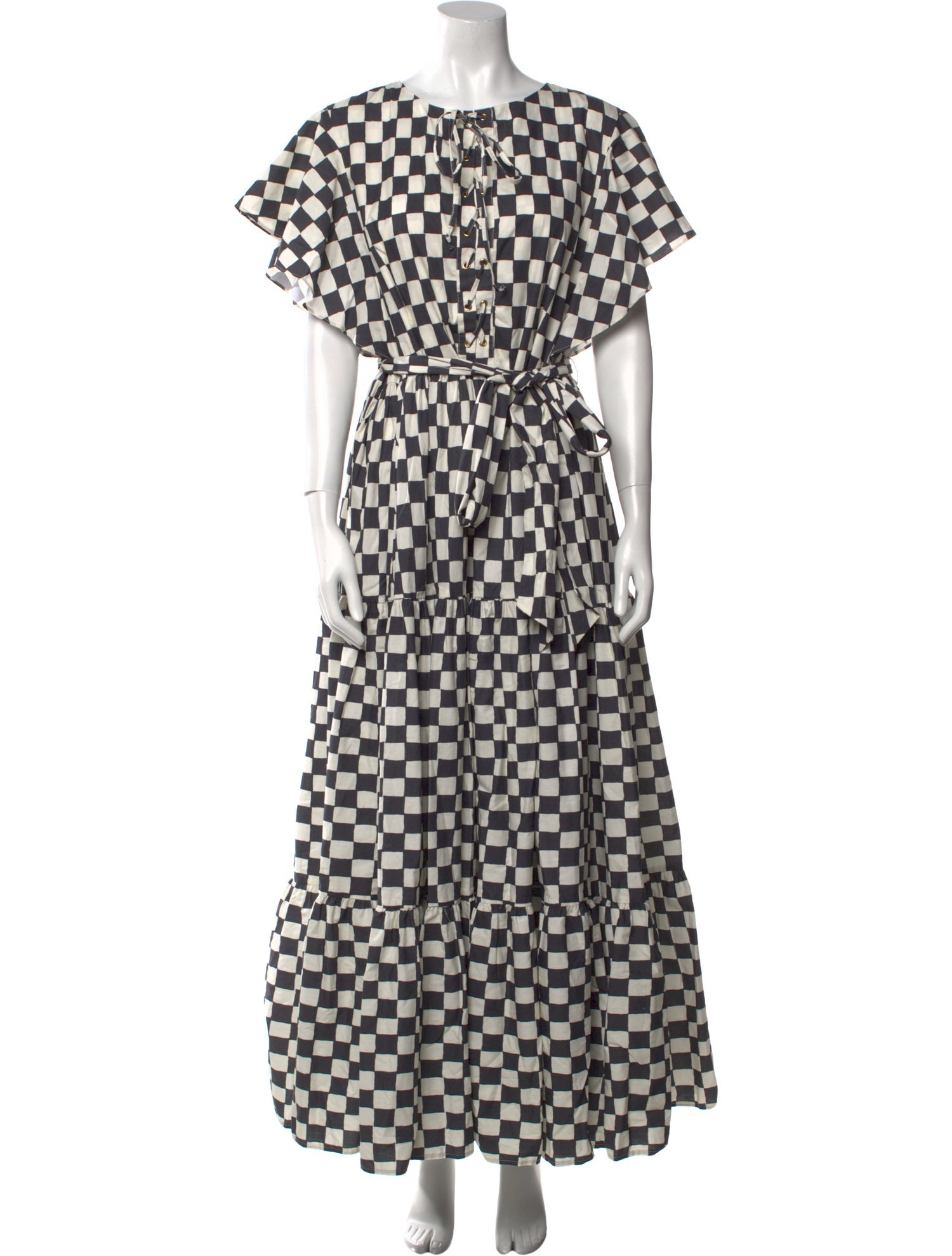 Fil De Vie Polka Dot Print Long Dress