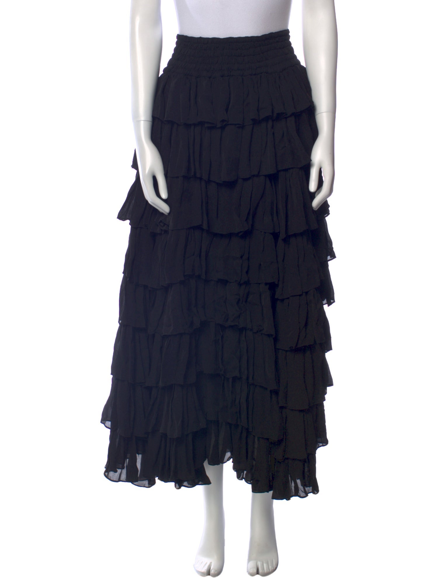 Fil De Vie Silk Midi Length Skirt