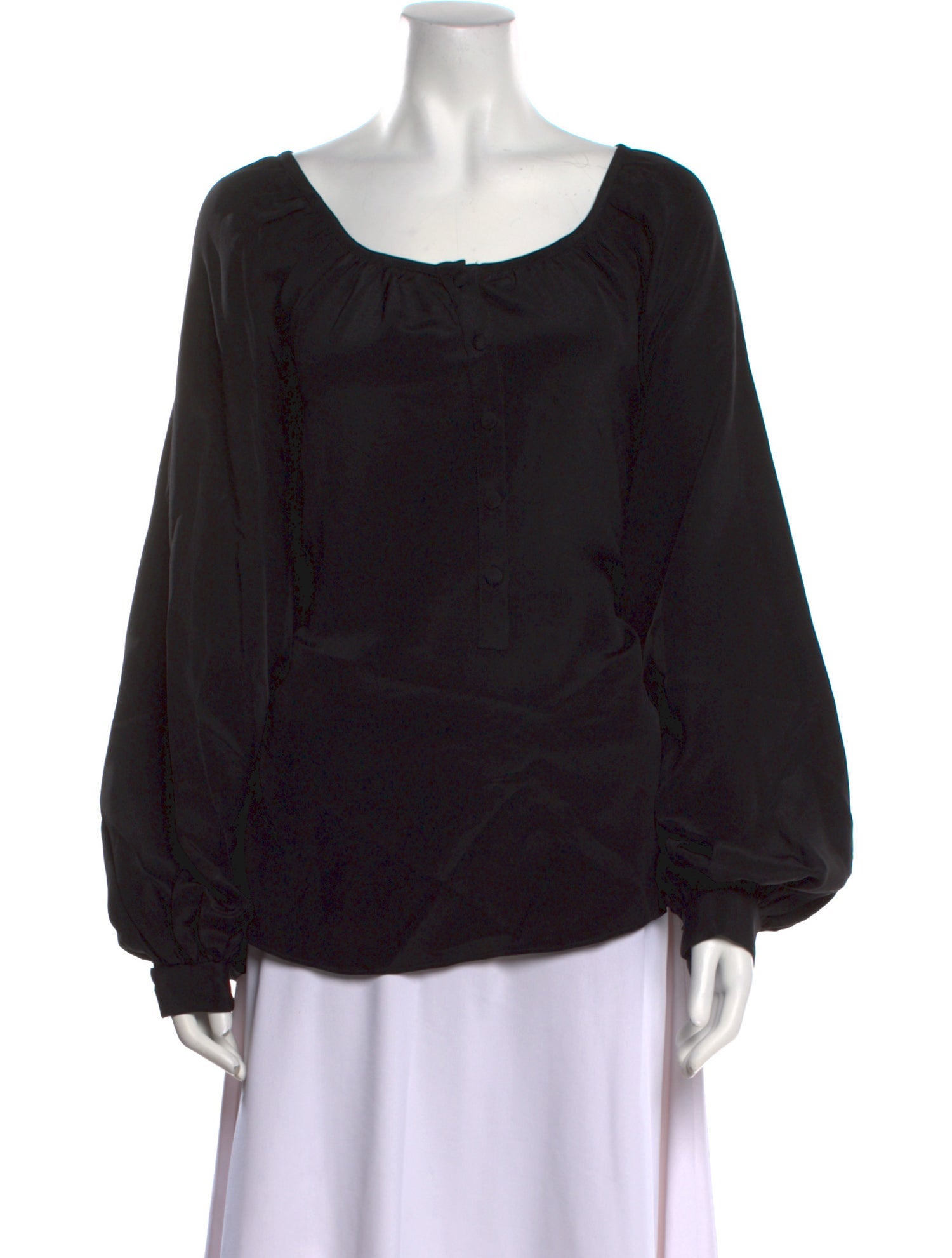 Fil De Vie Silk Scoop Neck Blouse