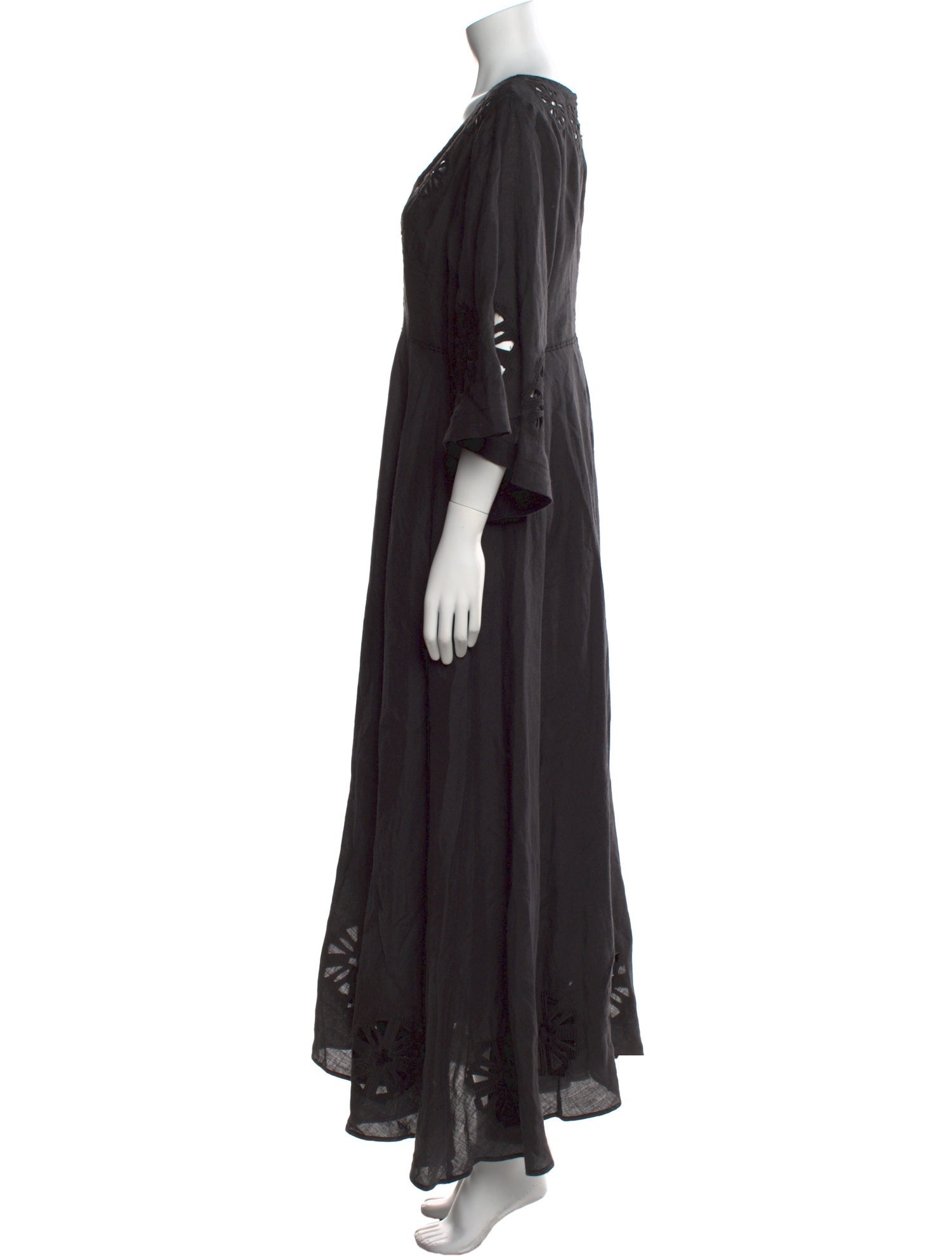 Fil De Vie V-Neck Long Dress
