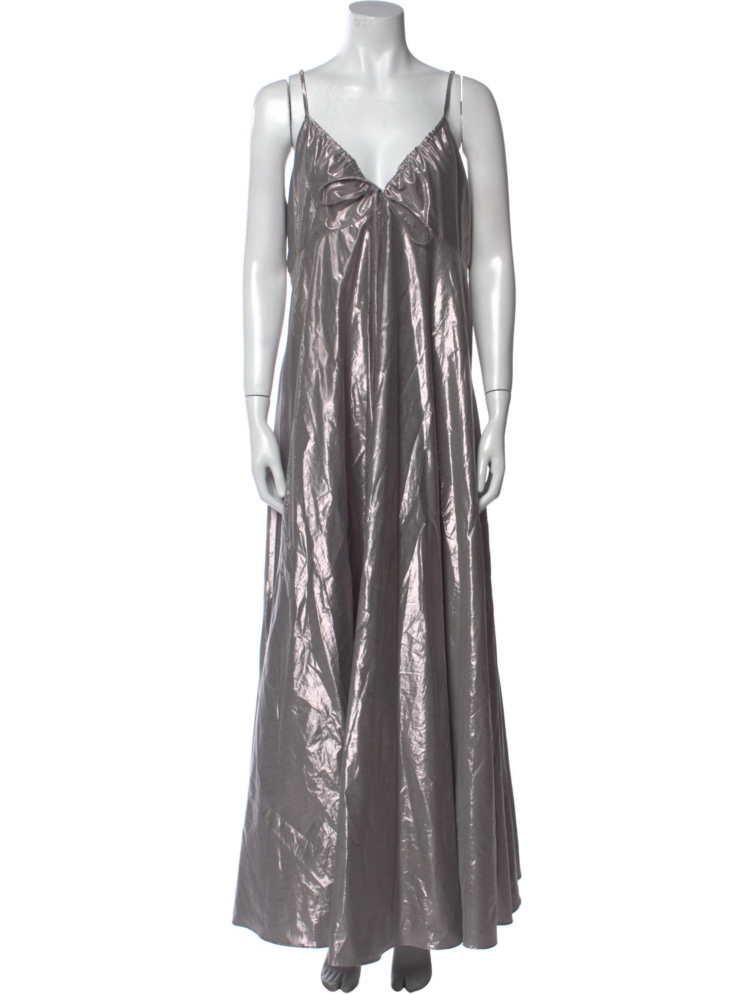 Fil De Vie V-Neck Long Dress