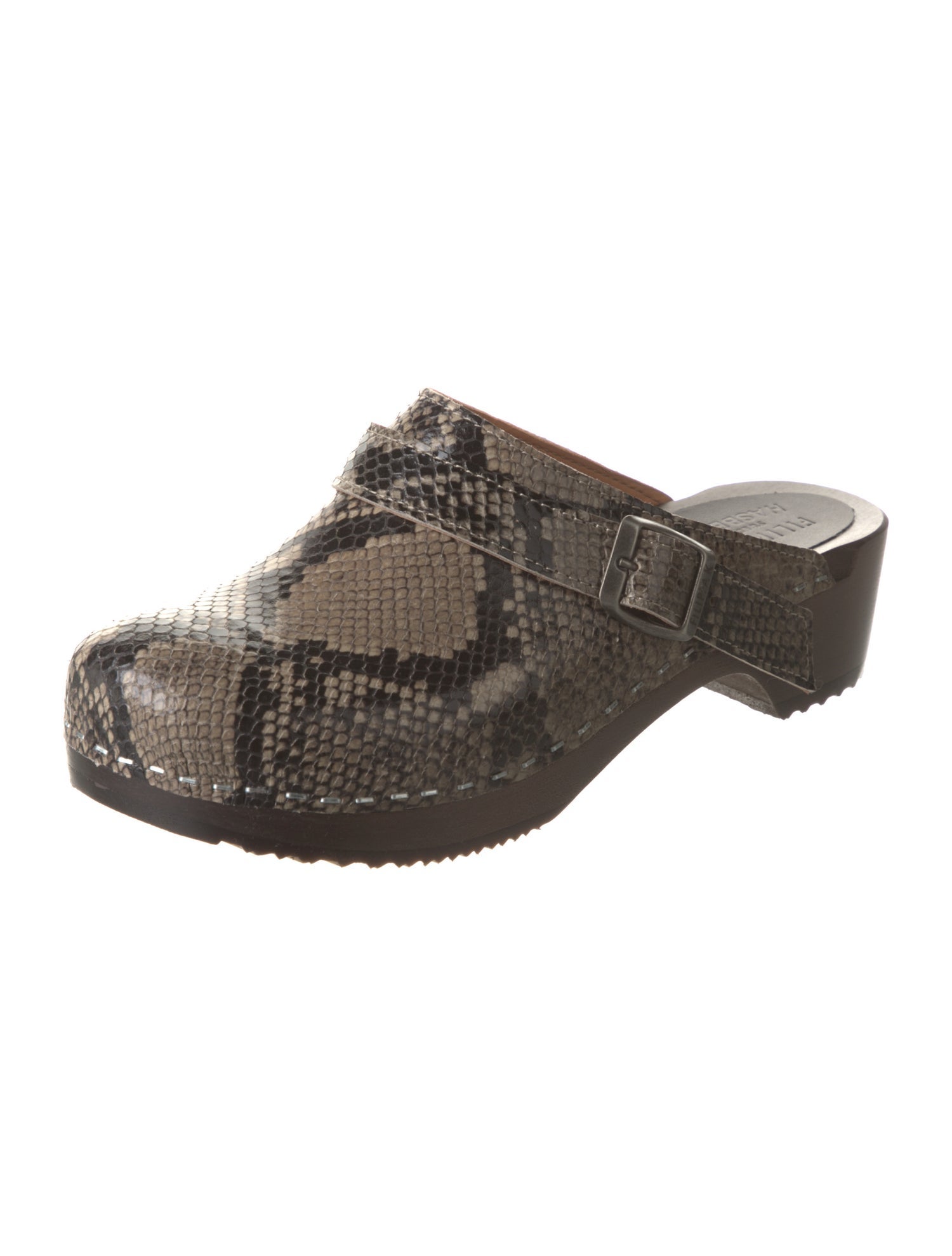 Filippa K Embossed Leather Patterned Mules