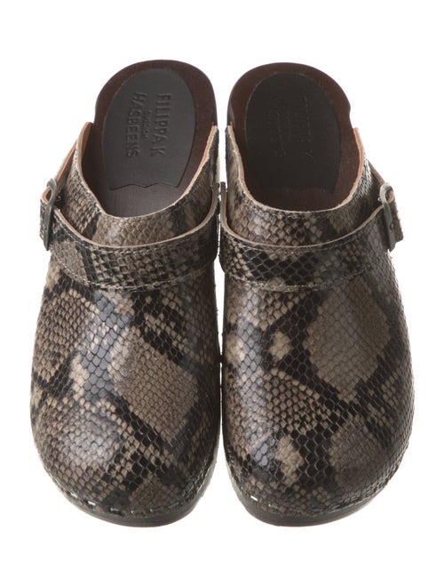 Filippa K Embossed Leather Patterned Mules