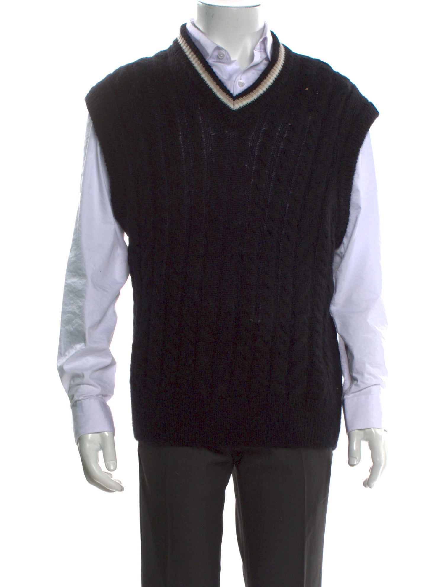 Filippa K Striped V-Neck Sweater Vest w/ Tags