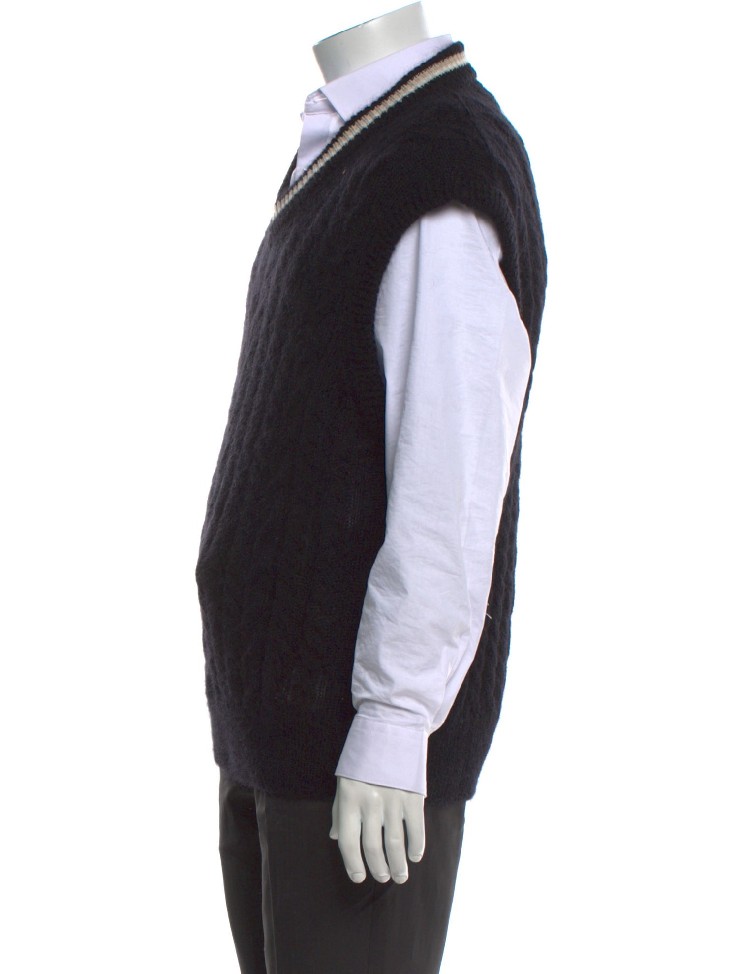 Filippa K Striped V-Neck Sweater Vest w/ Tags