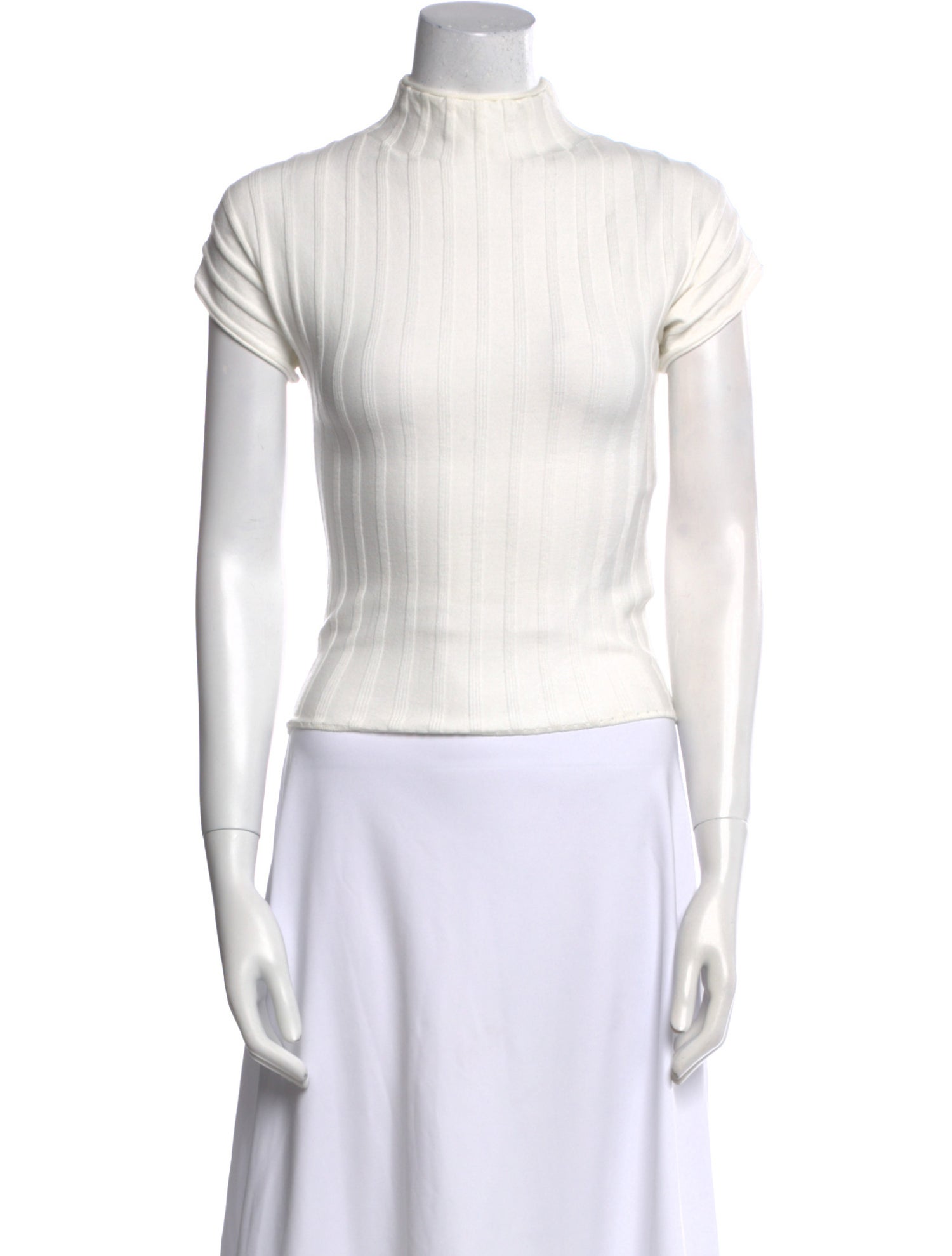 Filippa K Mock Neck Short Sleeve Crop Top