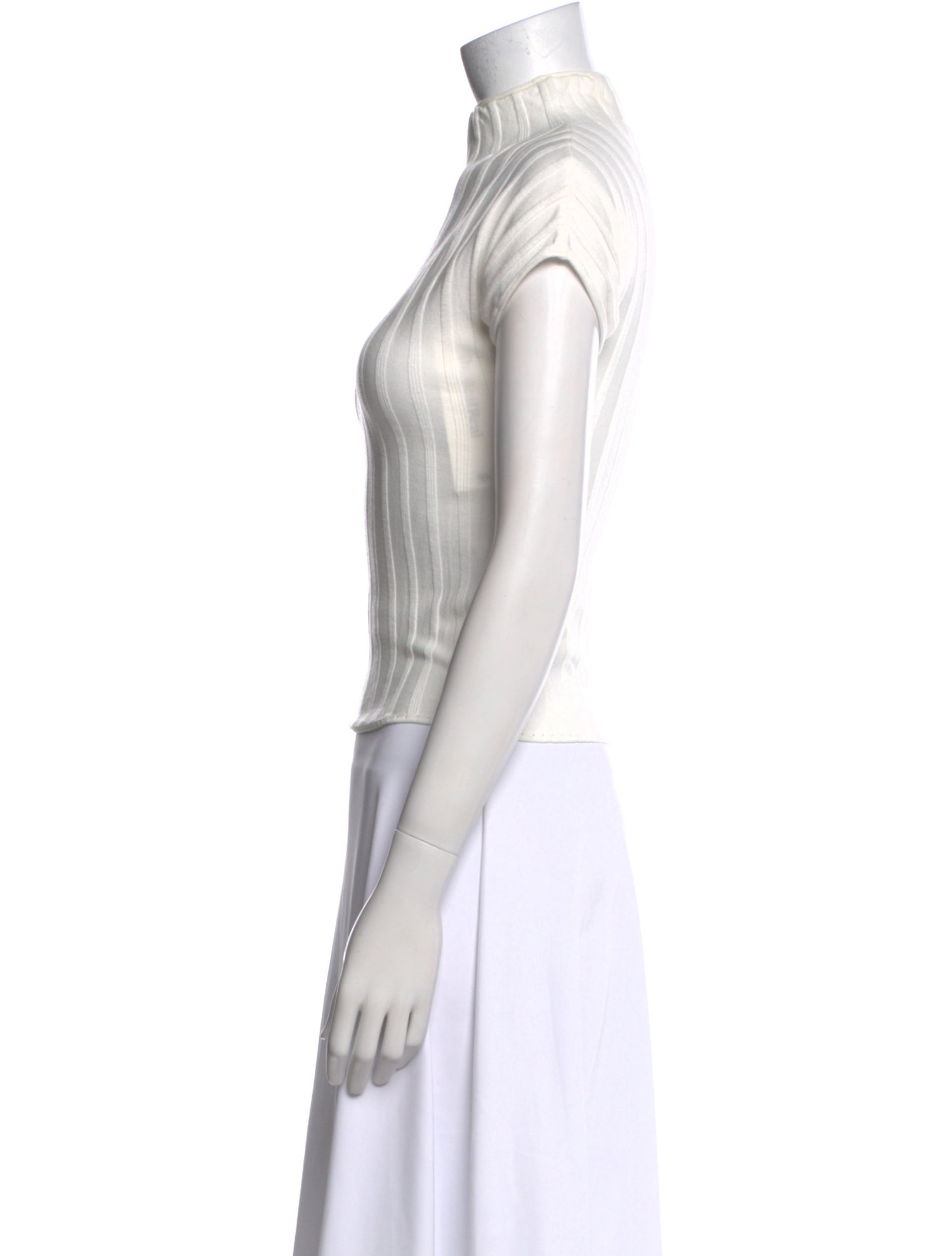 Filippa K Mock Neck Short Sleeve Crop Top